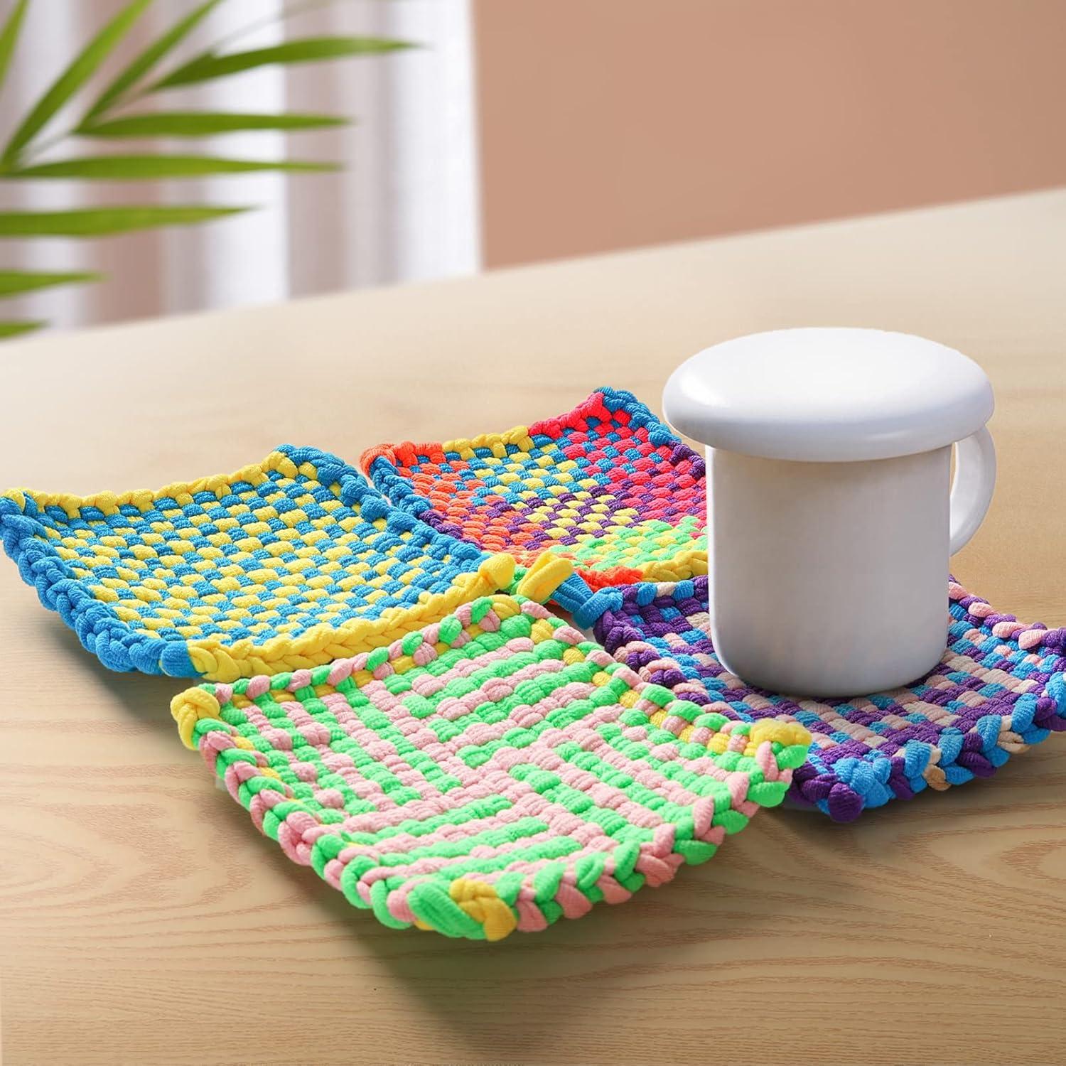 Kit de Telar de Tejer DDAI Potholder con 224 Bucles y Marco
