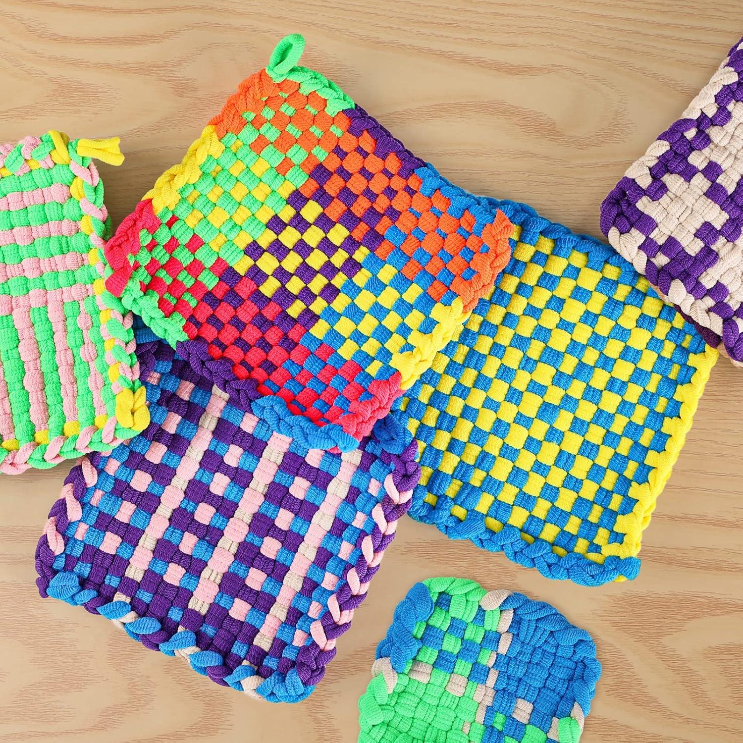 Kit de Telar de Tejer DDAI Potholder con 224 Bucles y Marco