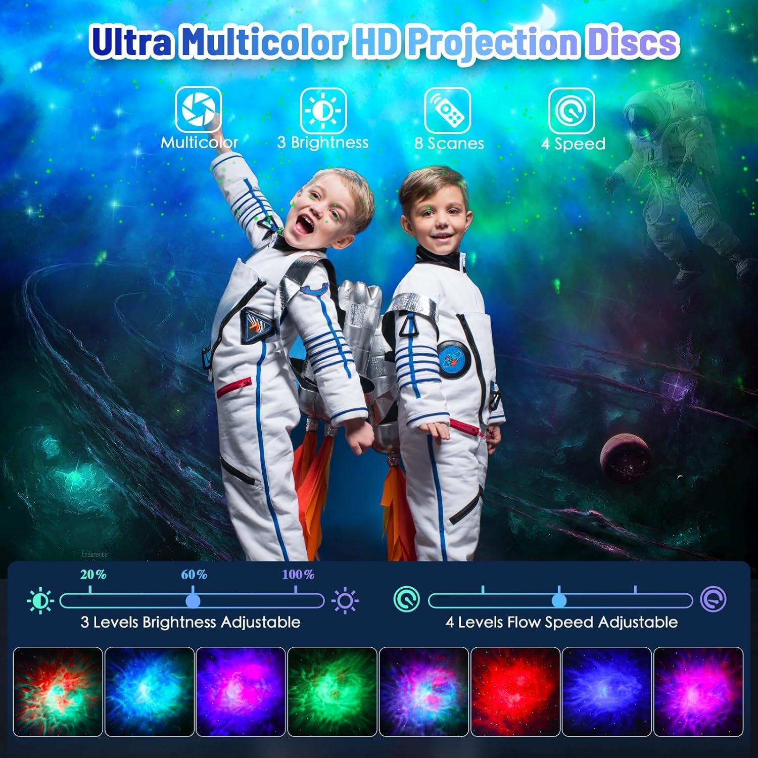 Proyector Galáctico KIMHY Astronauta 8 Colores Luz Nocturna