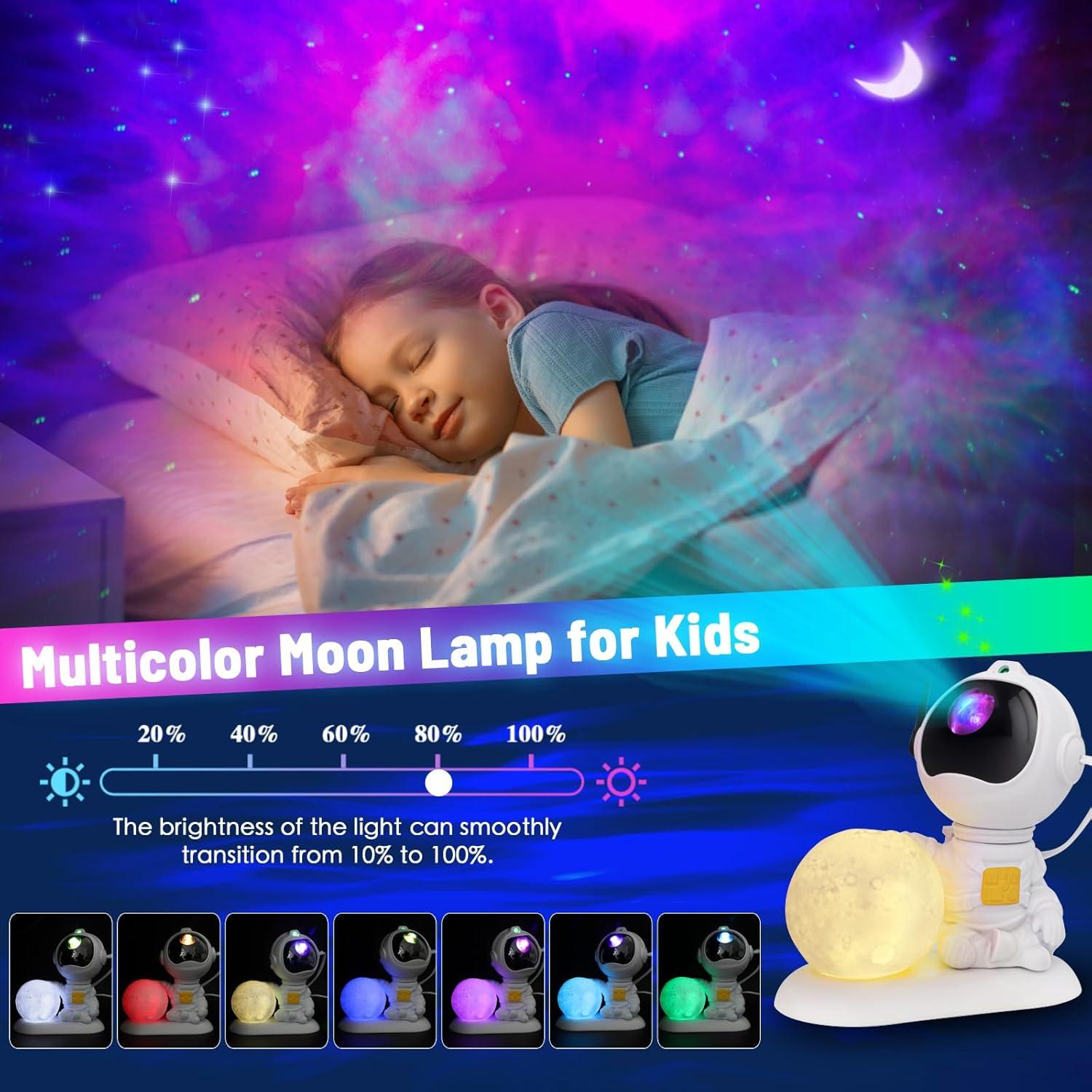 Proyector Galáctico KIMHY Astronauta 8 Colores Luz Nocturna