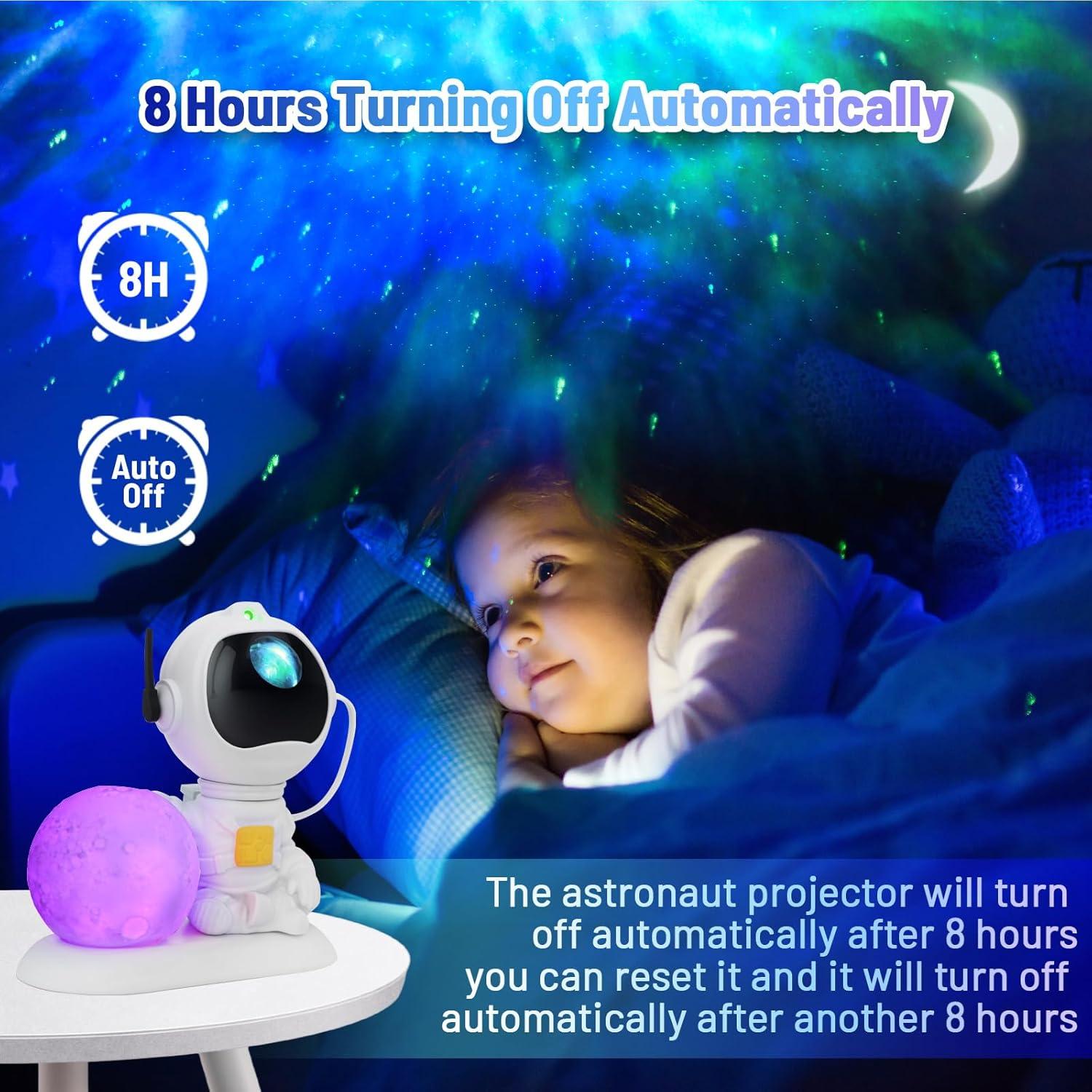 Proyector Galáctico KIMHY Astronauta 8 Colores Luz Nocturna