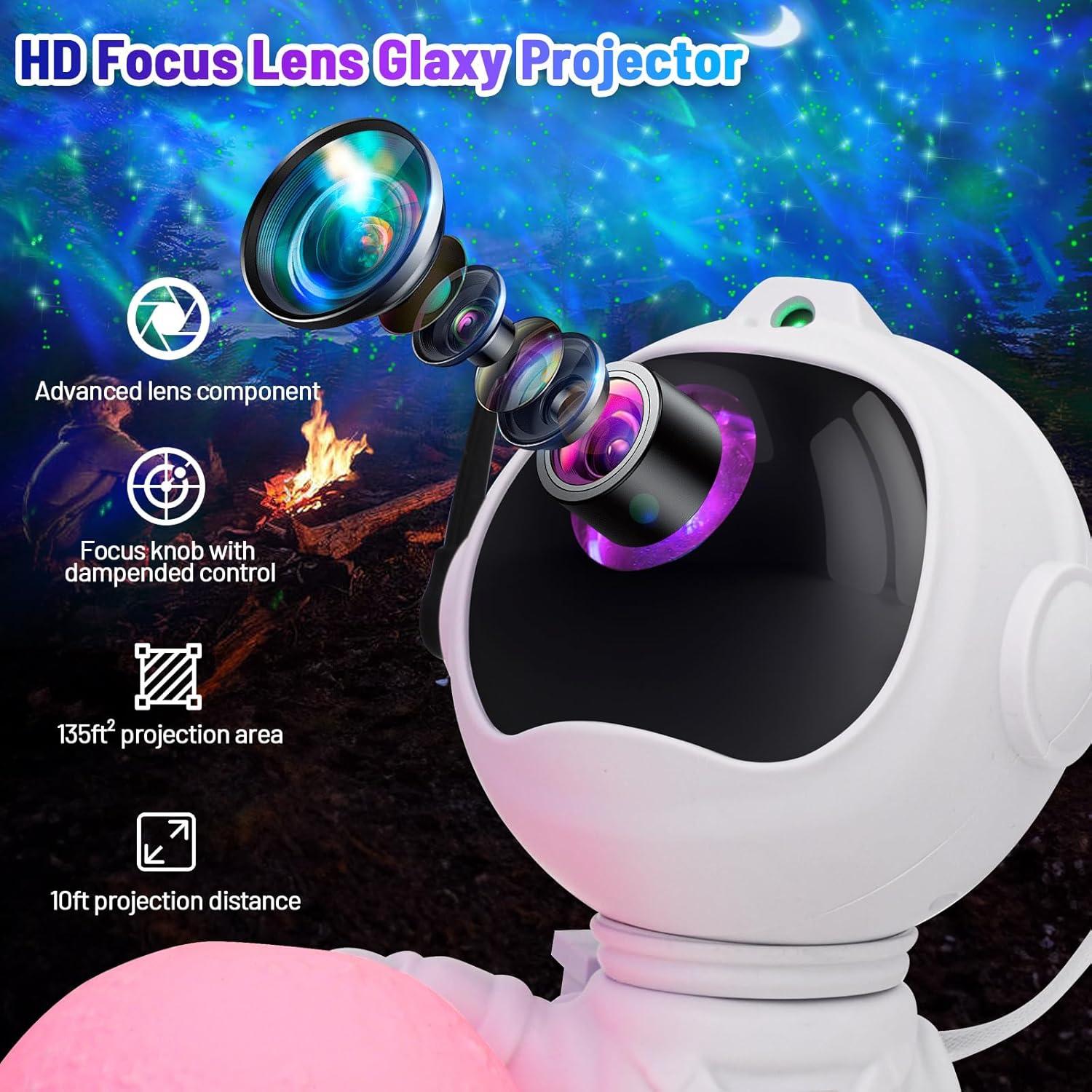 Proyector Galáctico KIMHY Astronauta 8 Colores Luz Nocturna