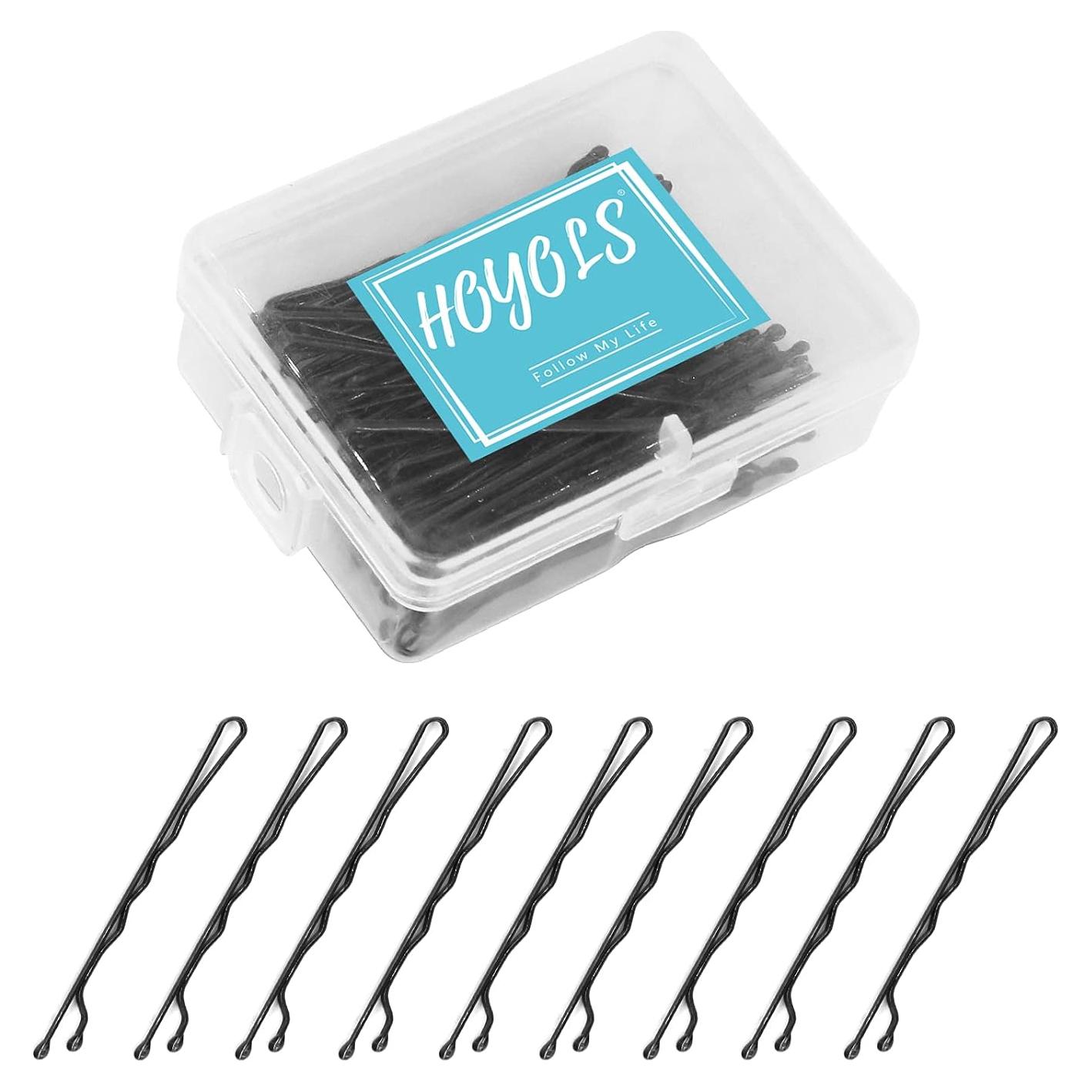 Pinzas Bobby HOYOLS Premium Negras 5 cm - 100 Unidades