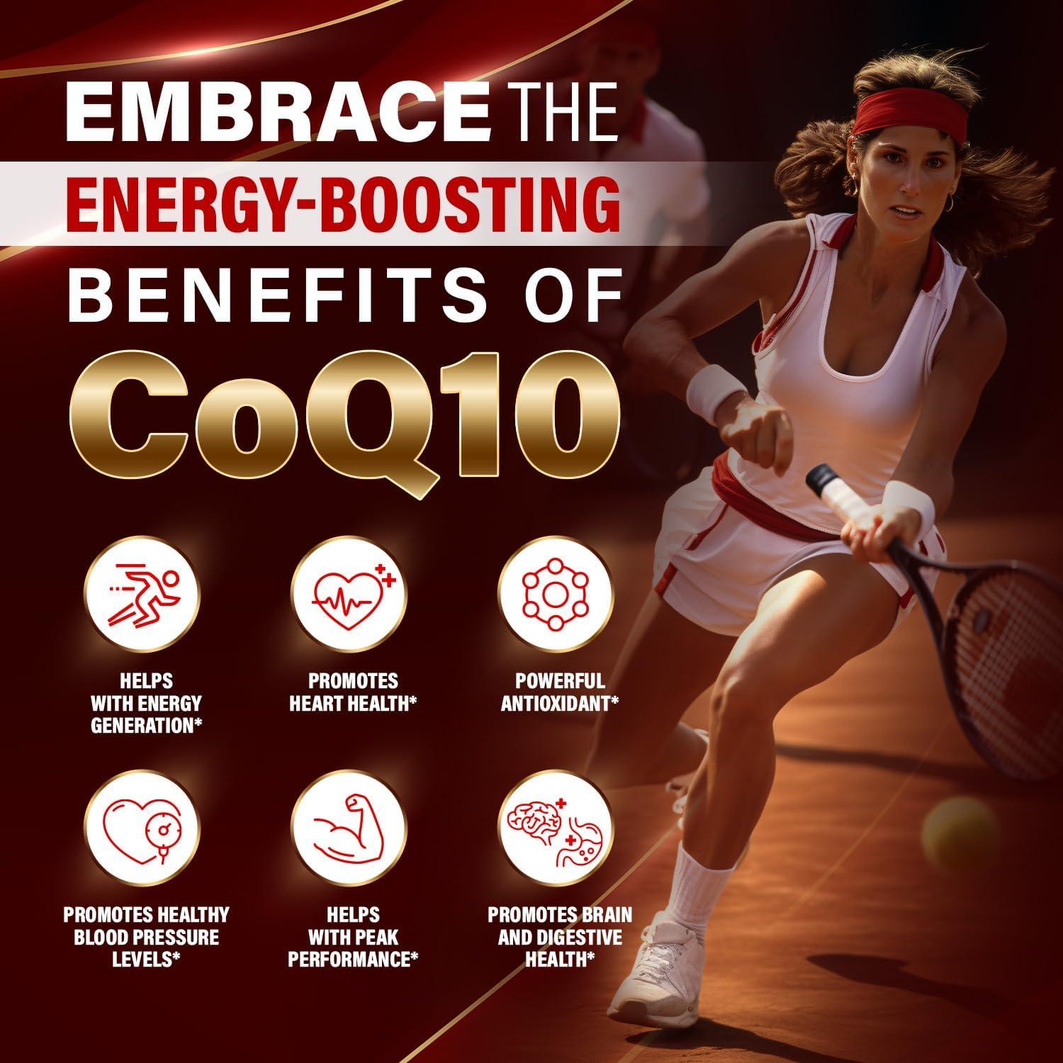 Suplemento CoQ10 200mg Benevolent en Softgels, 100 Unidades