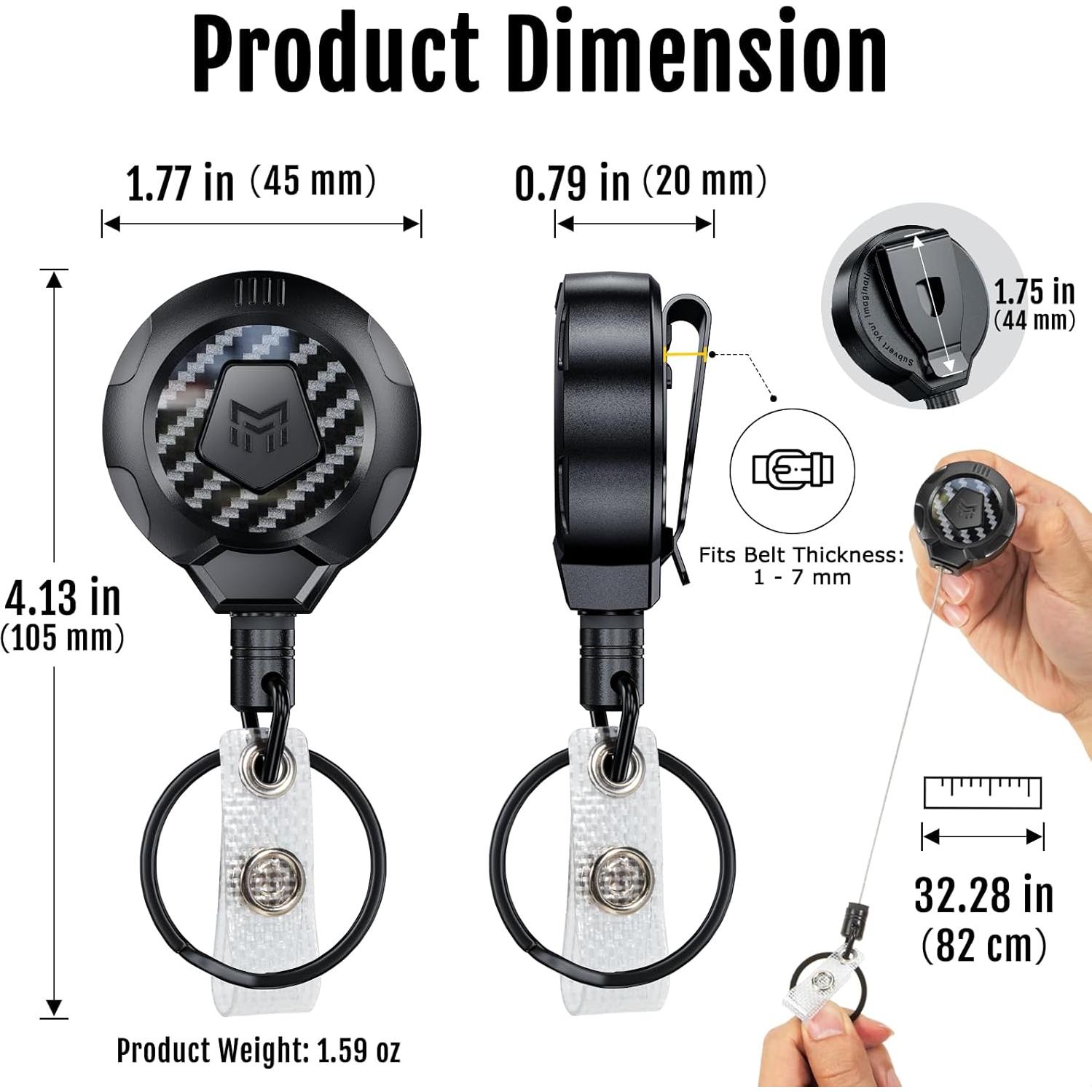 Llavero Retráctil MNGARISTA Fibra de Carbono 80 cm 0.28 kg
