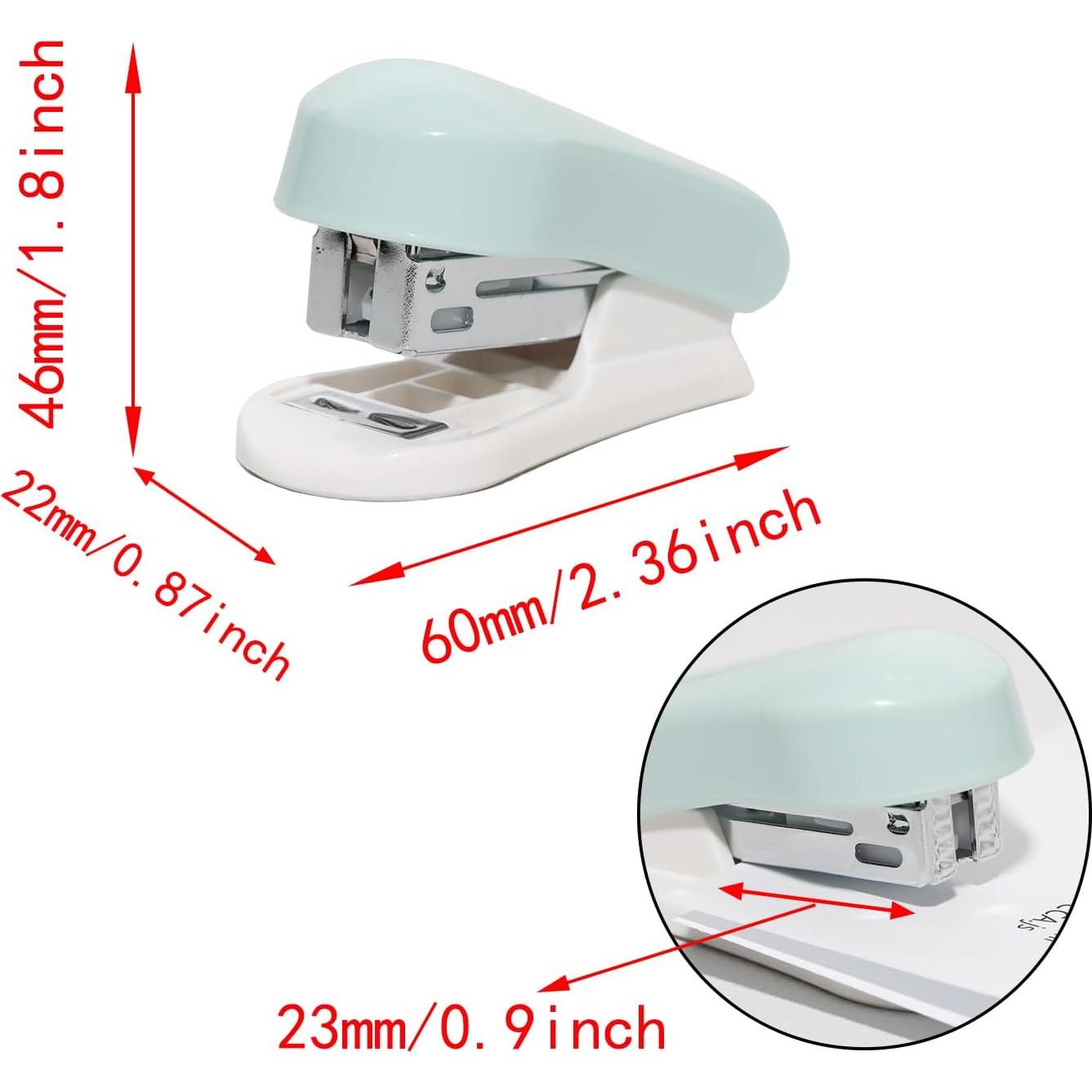 Grapadora Miniatura Azul Lilaly para Escritorio - 20 Hojas