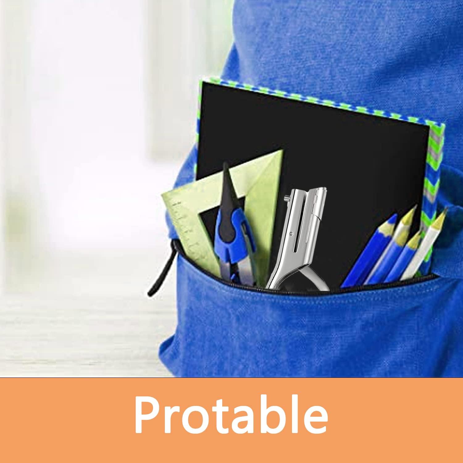 Perforadora de Papel Rikolto 1 Agujero 6mm Portátil Plata