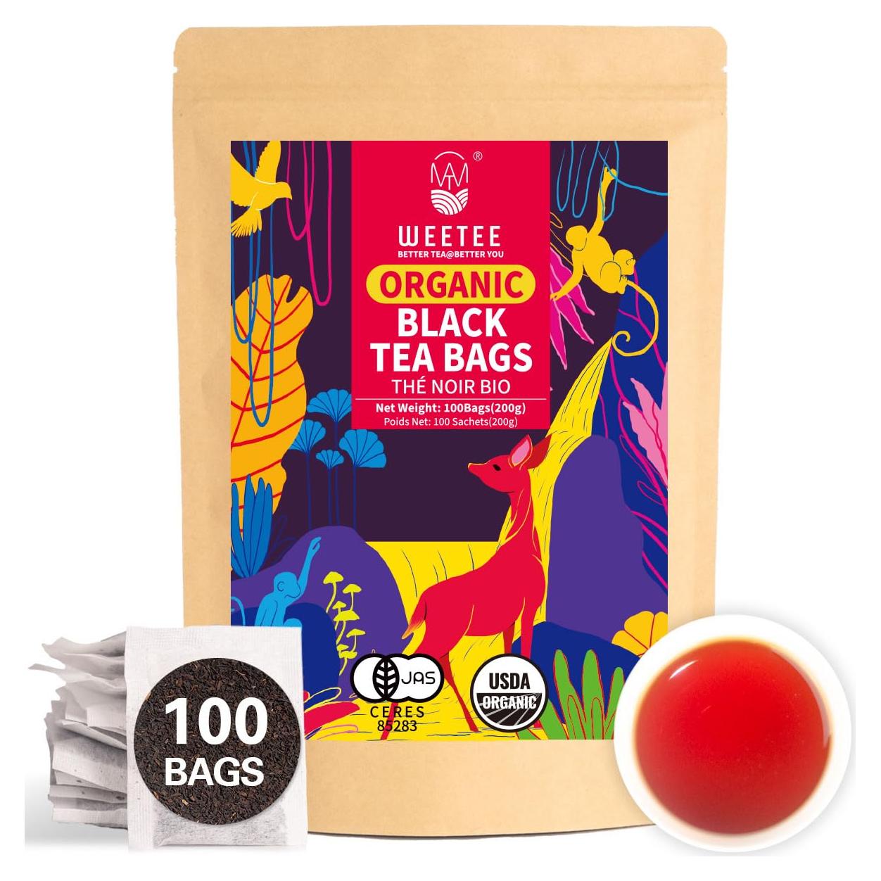 Té Negro Orgánico WT WEETEE 100 Bolsitas Antioxidante