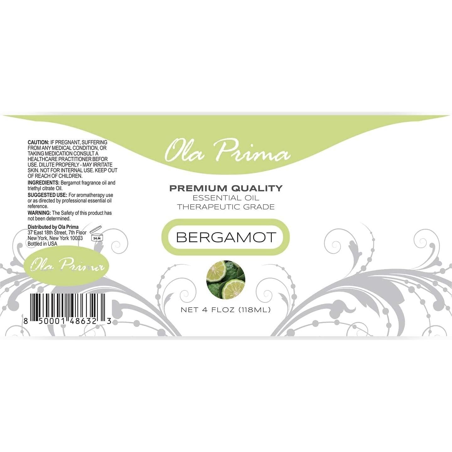 Aceite Esencial de Bergamota Ola Prima - 118 ml - Grado Terapéutico