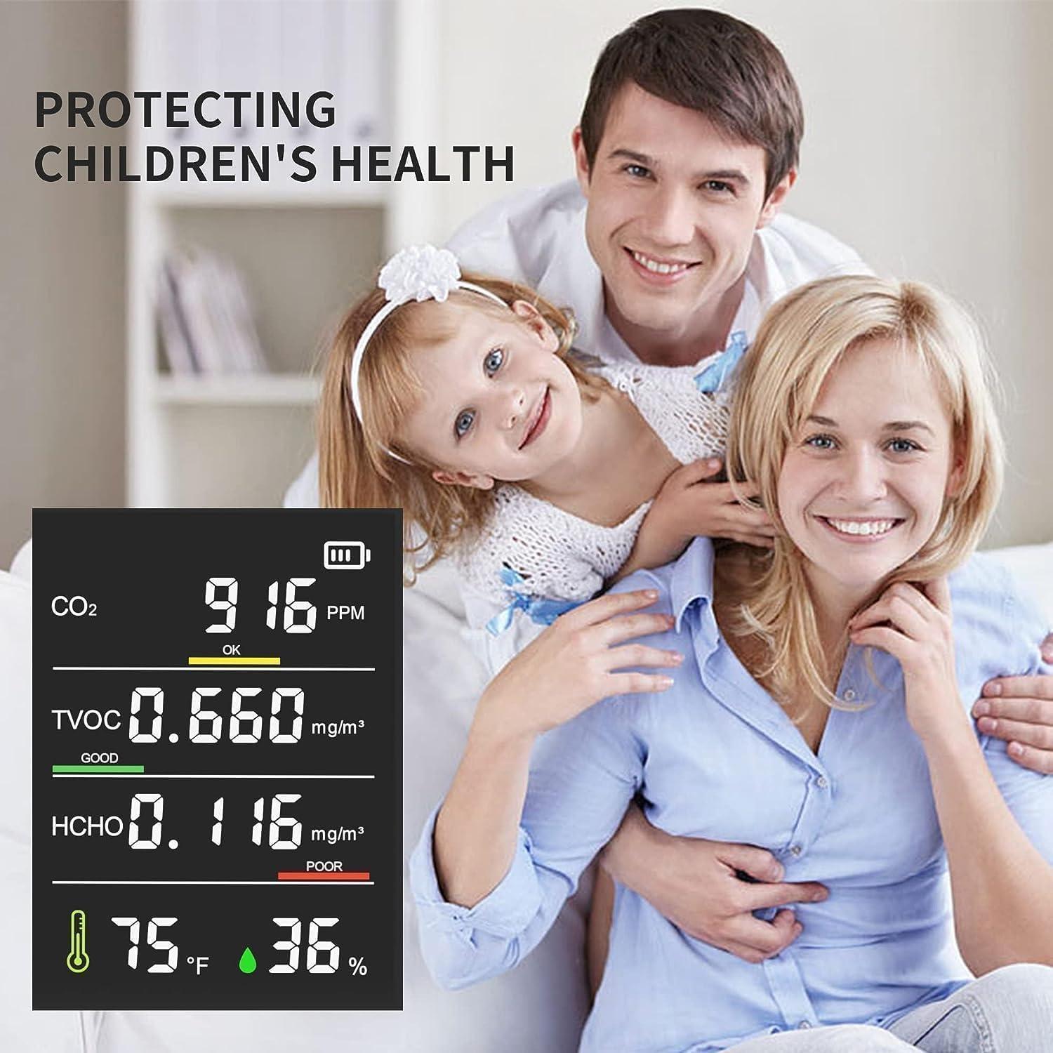 Monitor de Calidad del Aire PinoTec AK3 5 en 1 CO2 HCHO TVOC