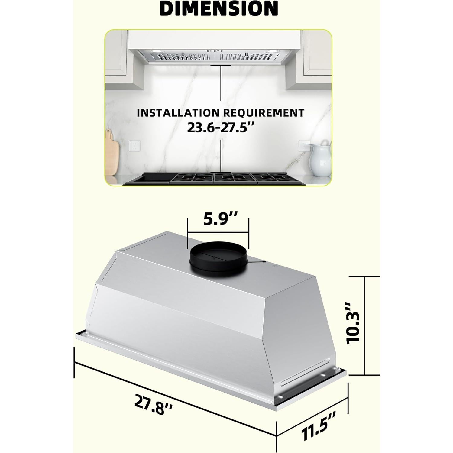 Campana Extractora FIREGAS 30" Acero Inoxidable 600 CFM