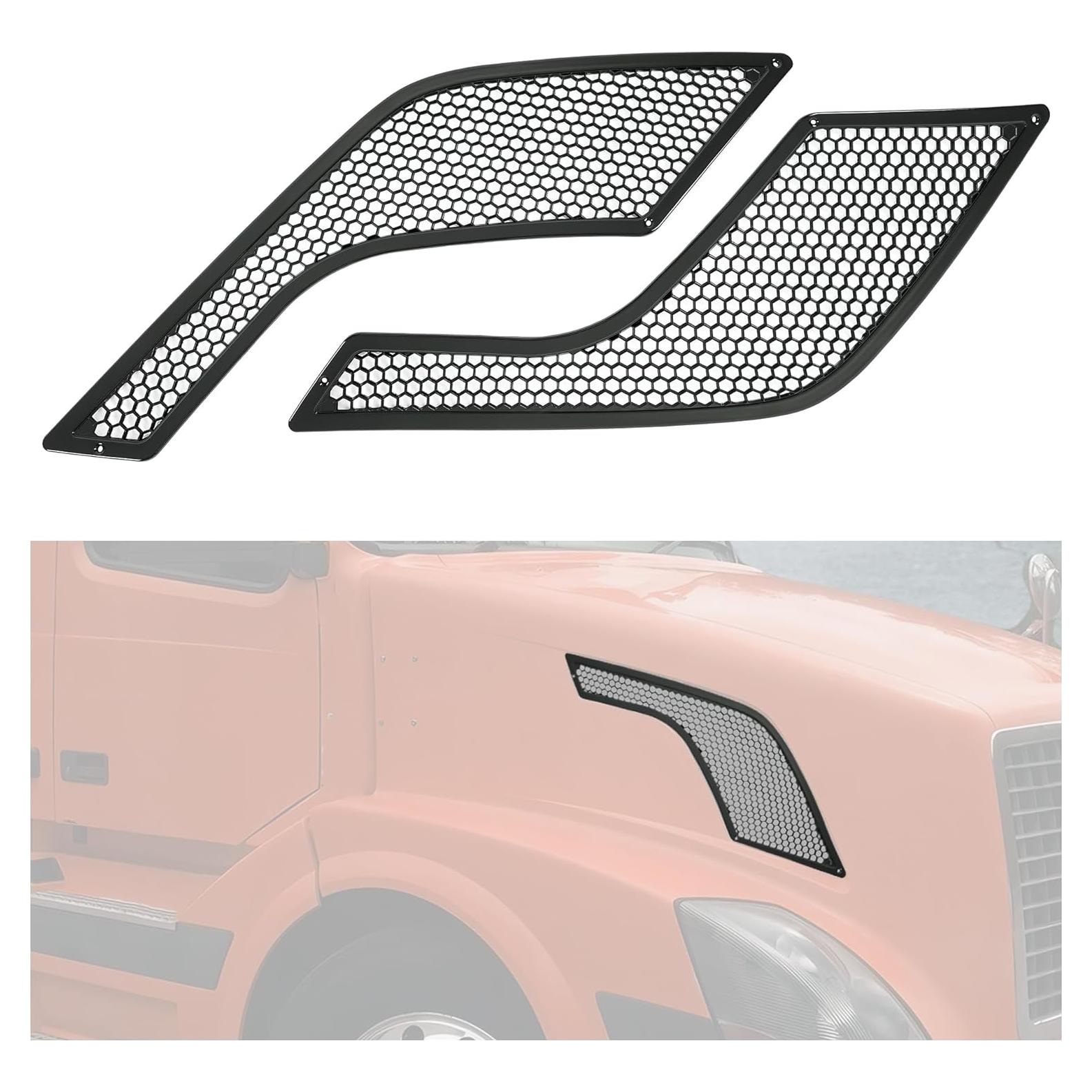 Ventilación del Capó HECASA para Volvo VNL 2003-2017 - ABS Negro