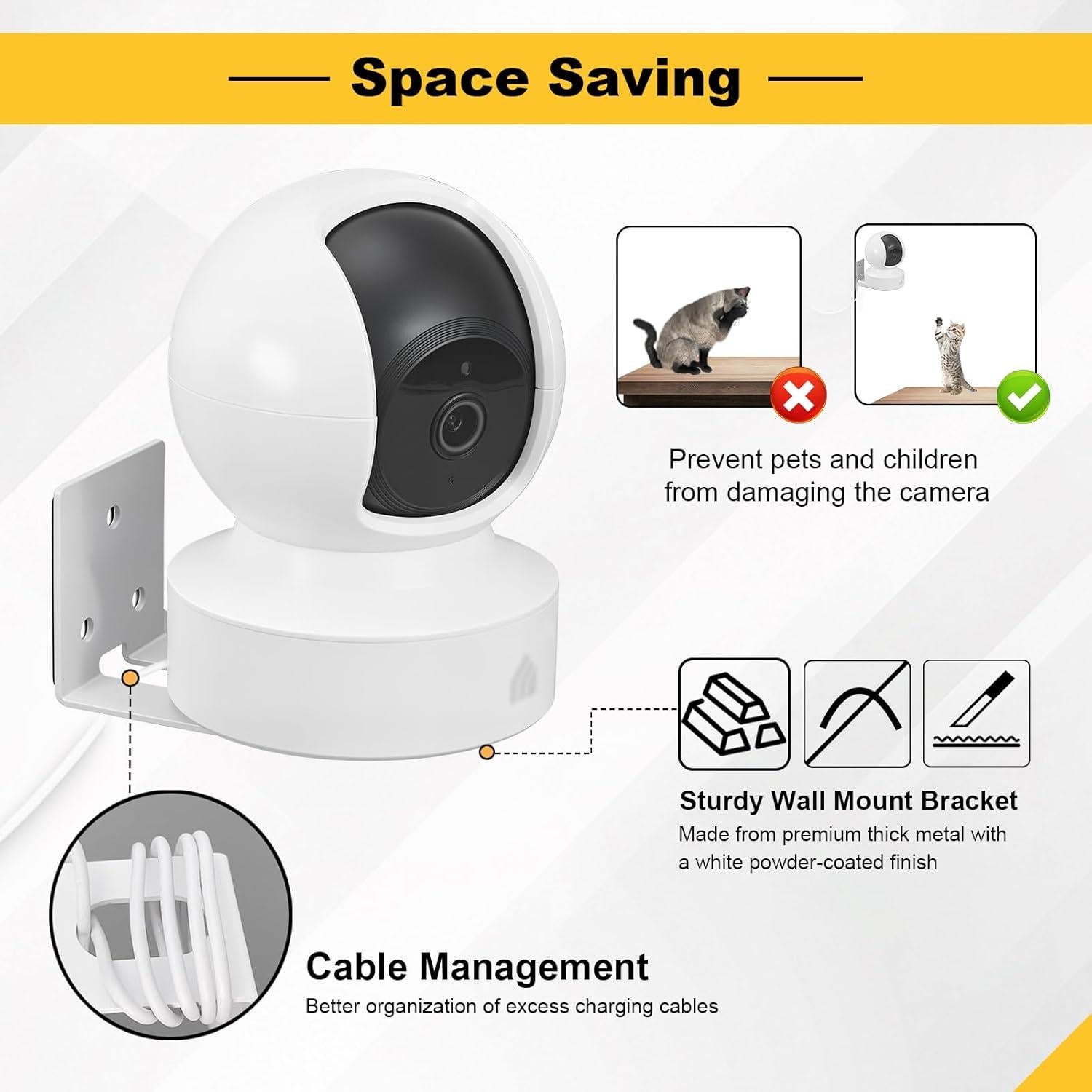 Soportes de Pared Metálicos Kasa EC70 - Paquete de 2