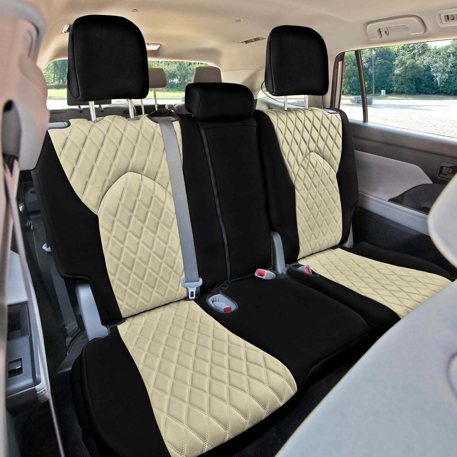 Cubiertas de Asiento TLH Beige para Toyota Highlander 2020-2023