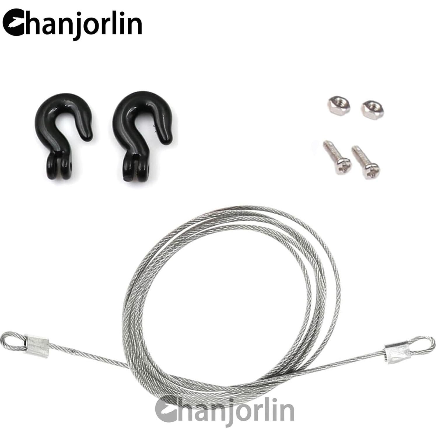 Cadena de Remolque RC 1/10 Metal Gancho Traxxas SCX10 Negro