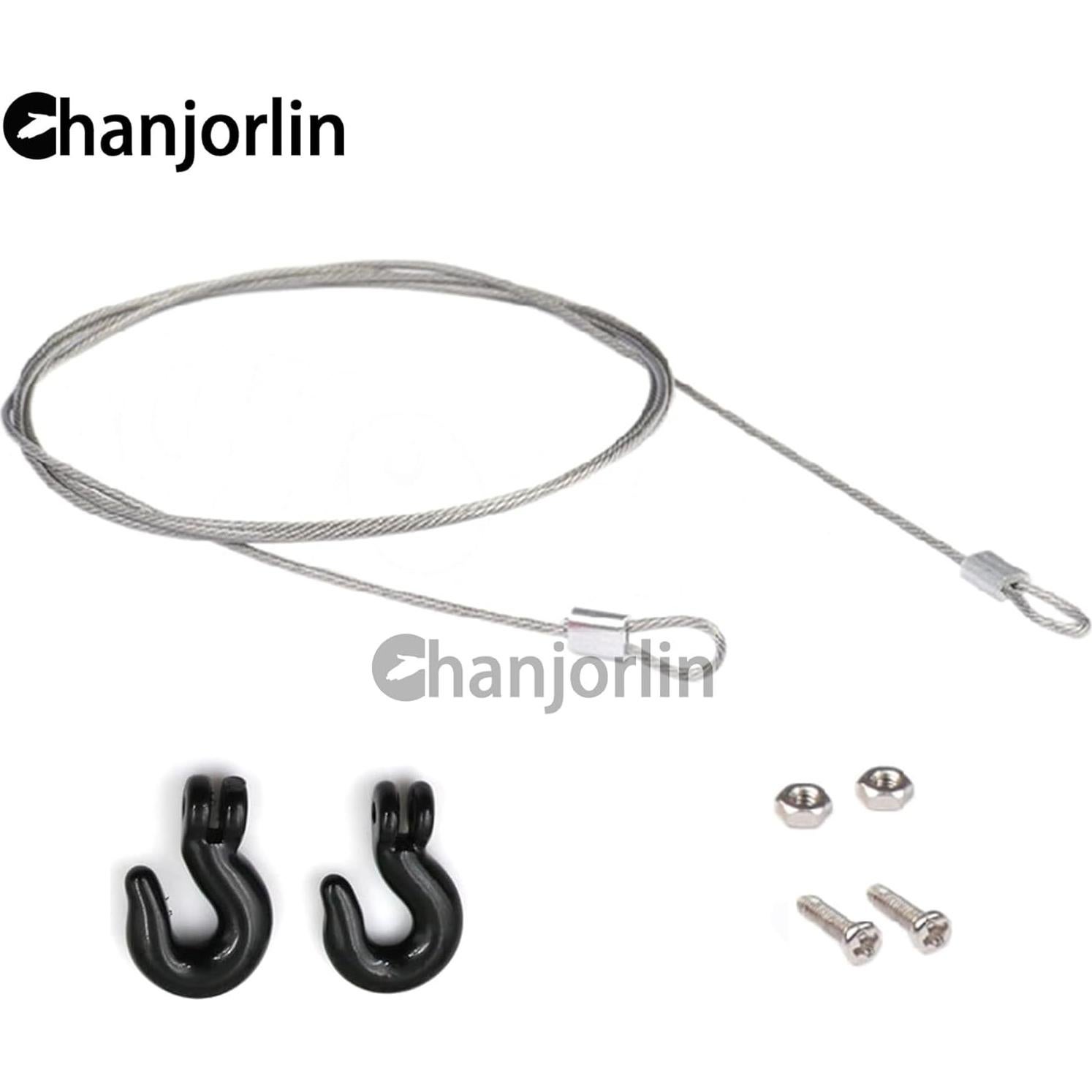 Cadena de Remolque RC 1/10 Metal Gancho Traxxas SCX10 Negro