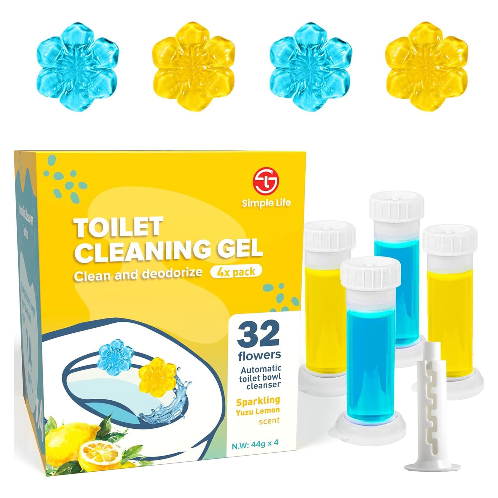 Gel Limpiador de Inodoro Simple Life - 32 Sellos Aroma Floral