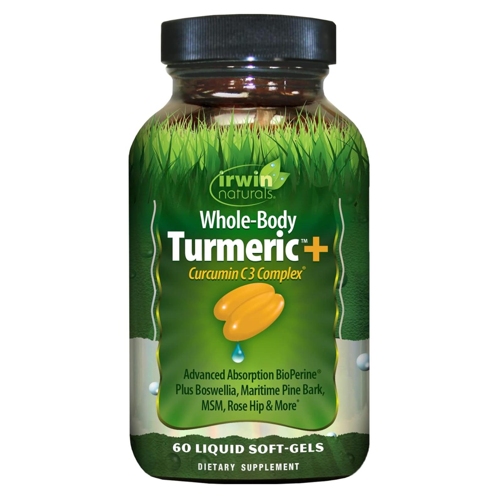 Cápsulas de Cúrcuma Irwin Naturals 60 Gelatinas Blandas 156g