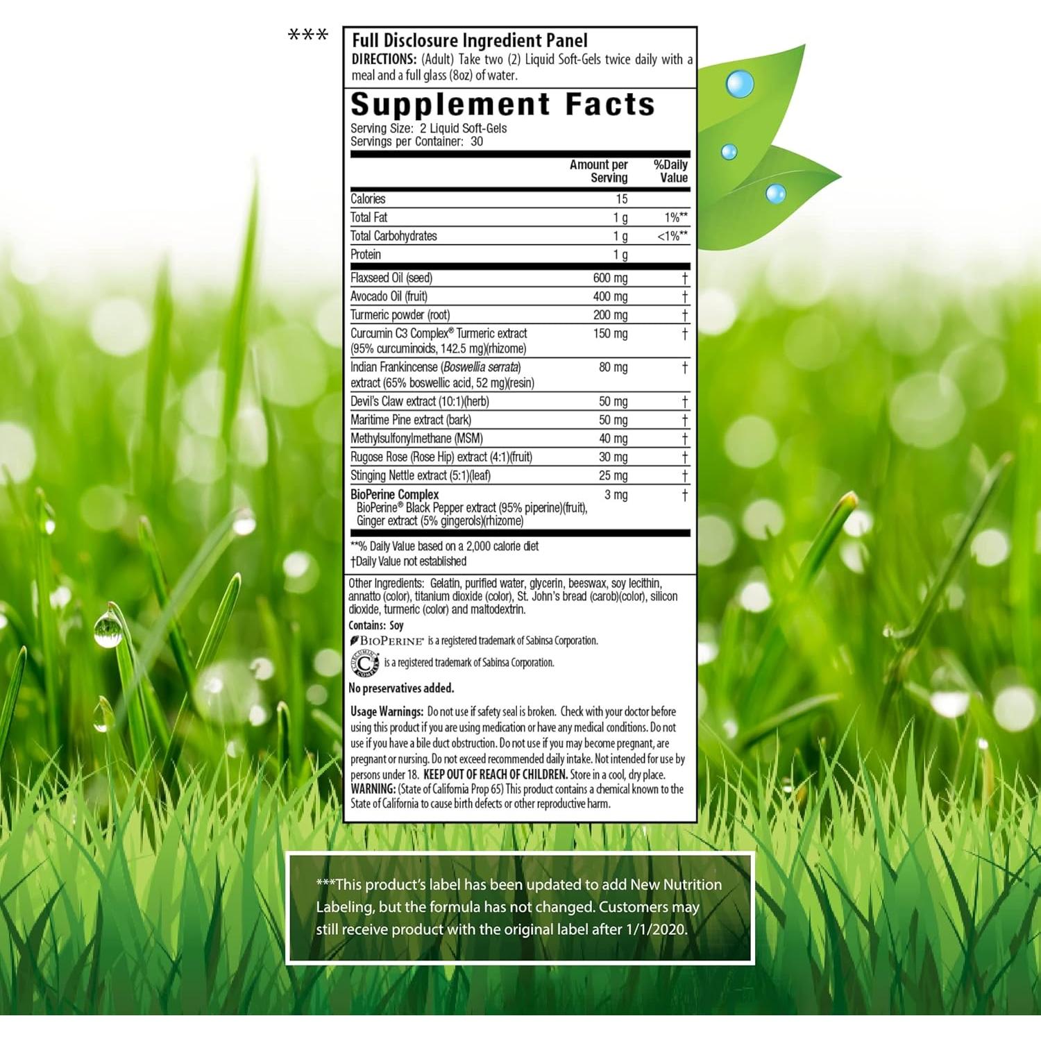 Cápsulas de Cúrcuma Irwin Naturals 60 Gelatinas Blandas 156g