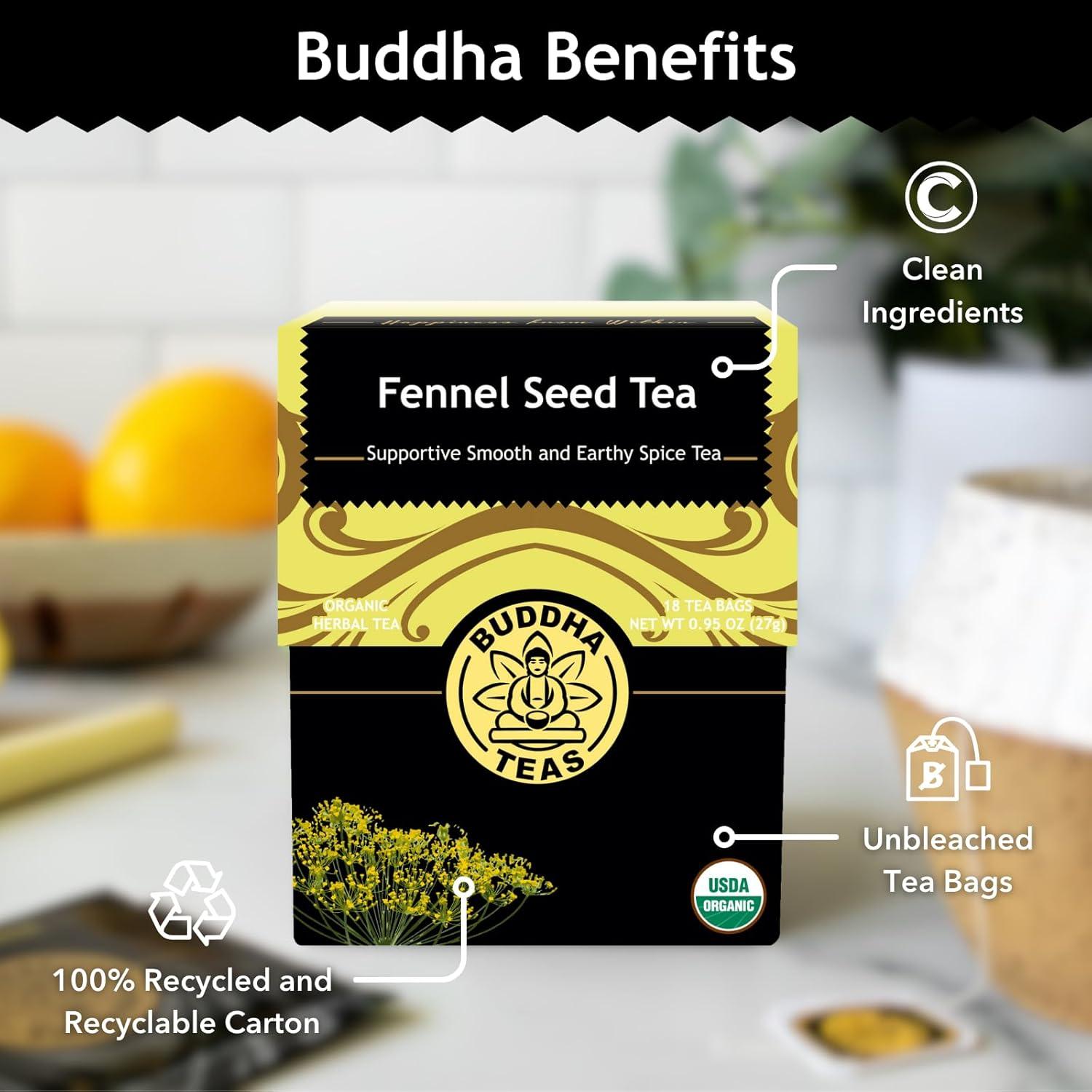 Té de Semilla de Hinojo Orgánico Buddha Teas - 18 Bolsitas