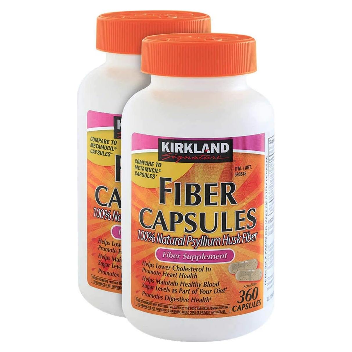 Kirkland Signature Fibra de Psyllium 720 Cápsulas 100% Natural