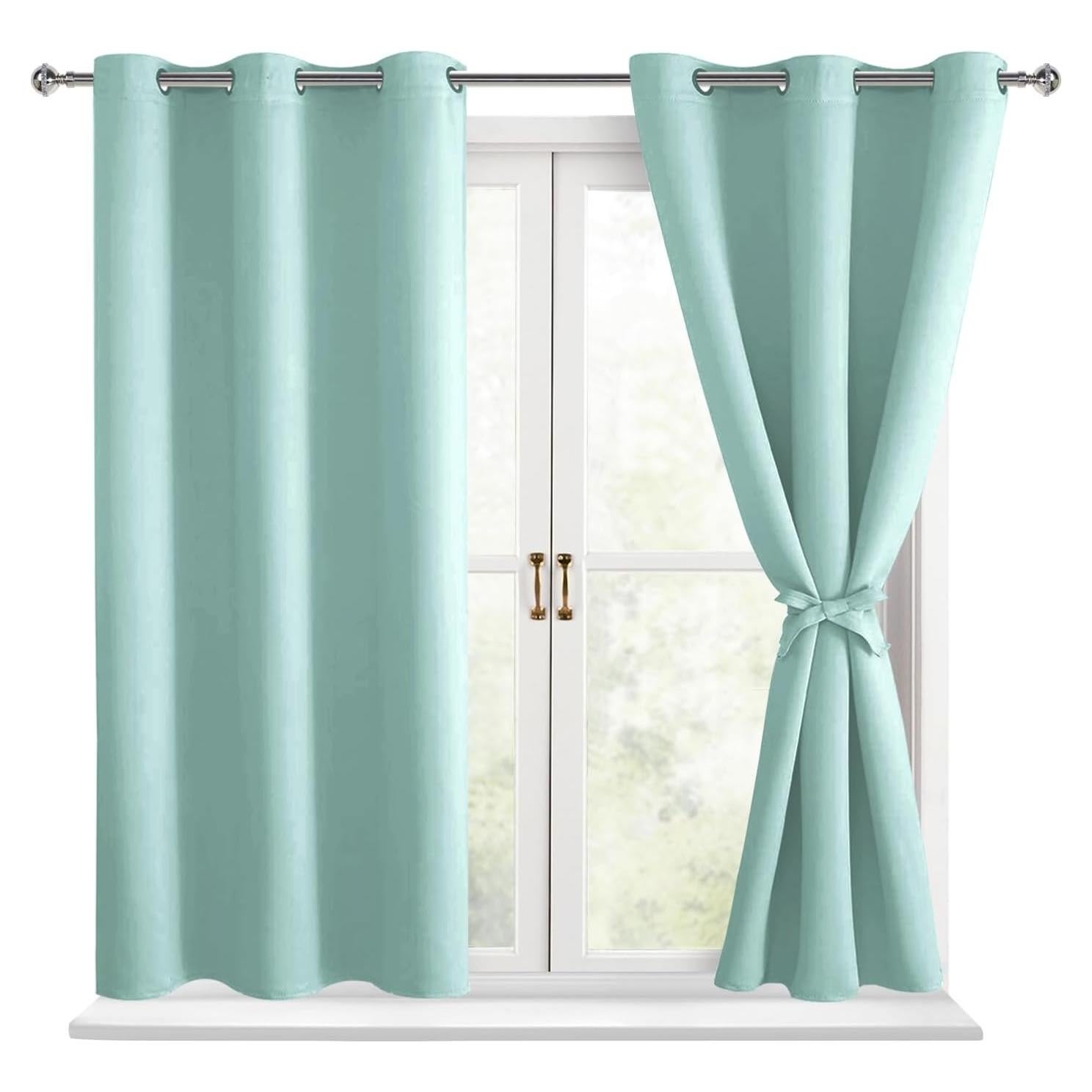 Cortinas Opacas Hiasan Aqua 96.5x114.3 cm - 2 Paneles Aislantes
