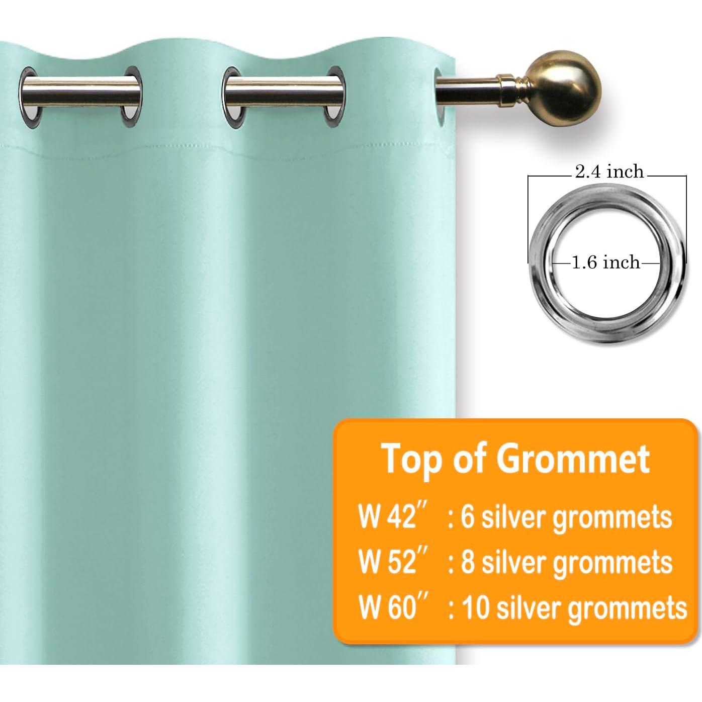 Cortinas Opacas Hiasan Aqua 96.5x114.3 cm - 2 Paneles Aislantes