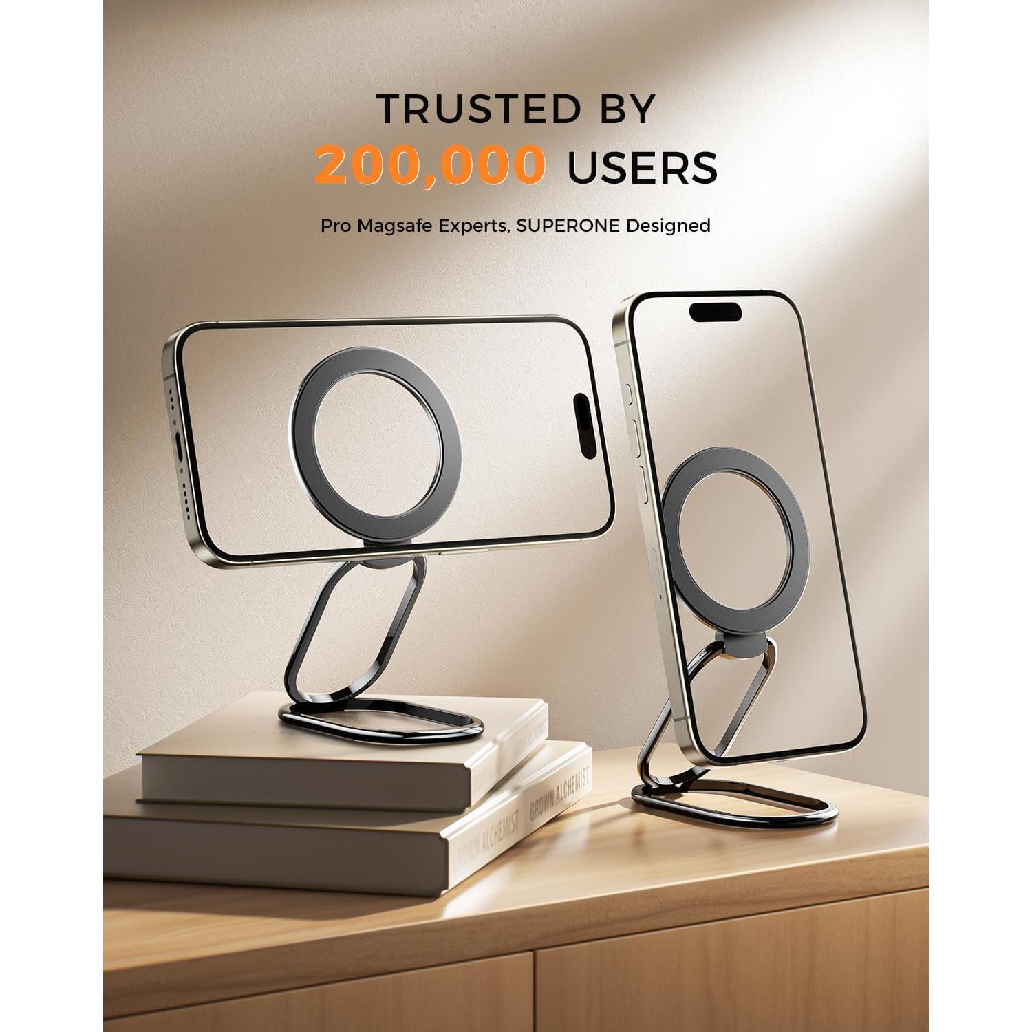 Soporte Magnético MagSafe SUPERONE para iPhone 12-16 - Negro