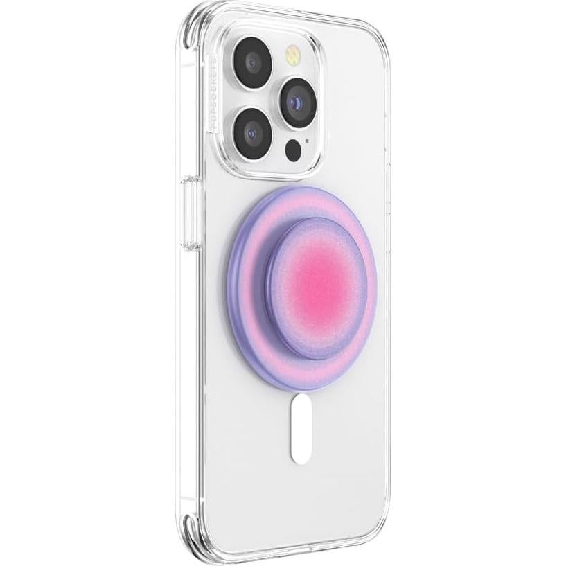 PopSockets Agarre Redondo MagSafe con Anillo Adaptador - Aura