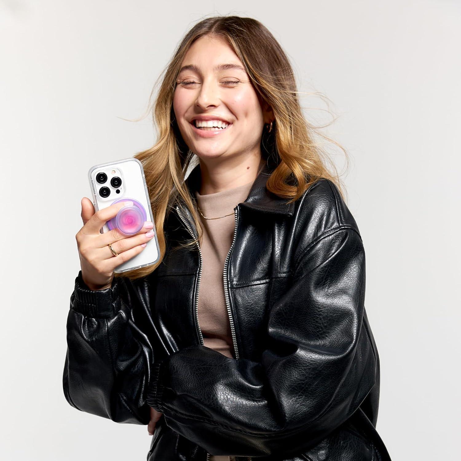 PopSockets Agarre Redondo MagSafe con Anillo Adaptador - Aura