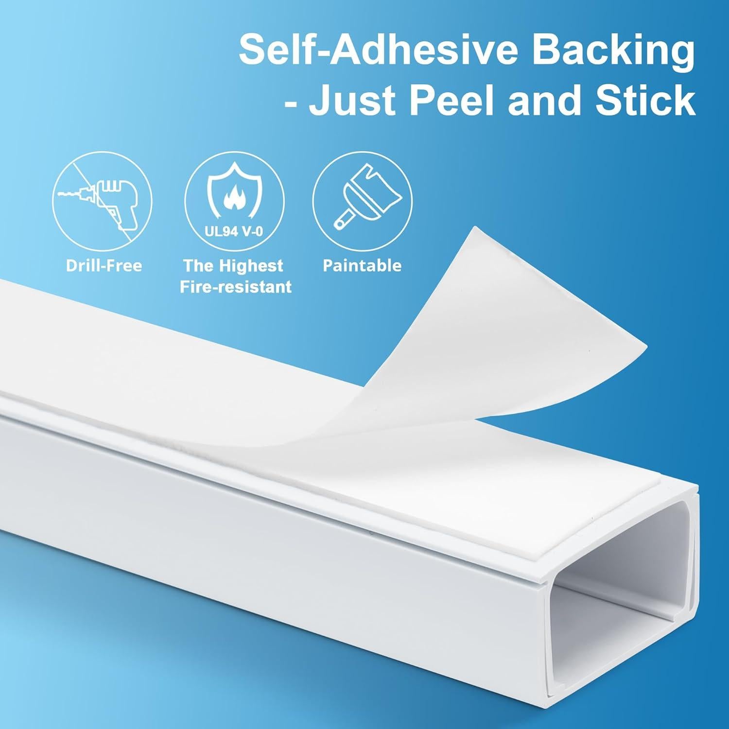 Cubierta de Cables ZhiYo 114,3 cm Blanca para 4 Cables