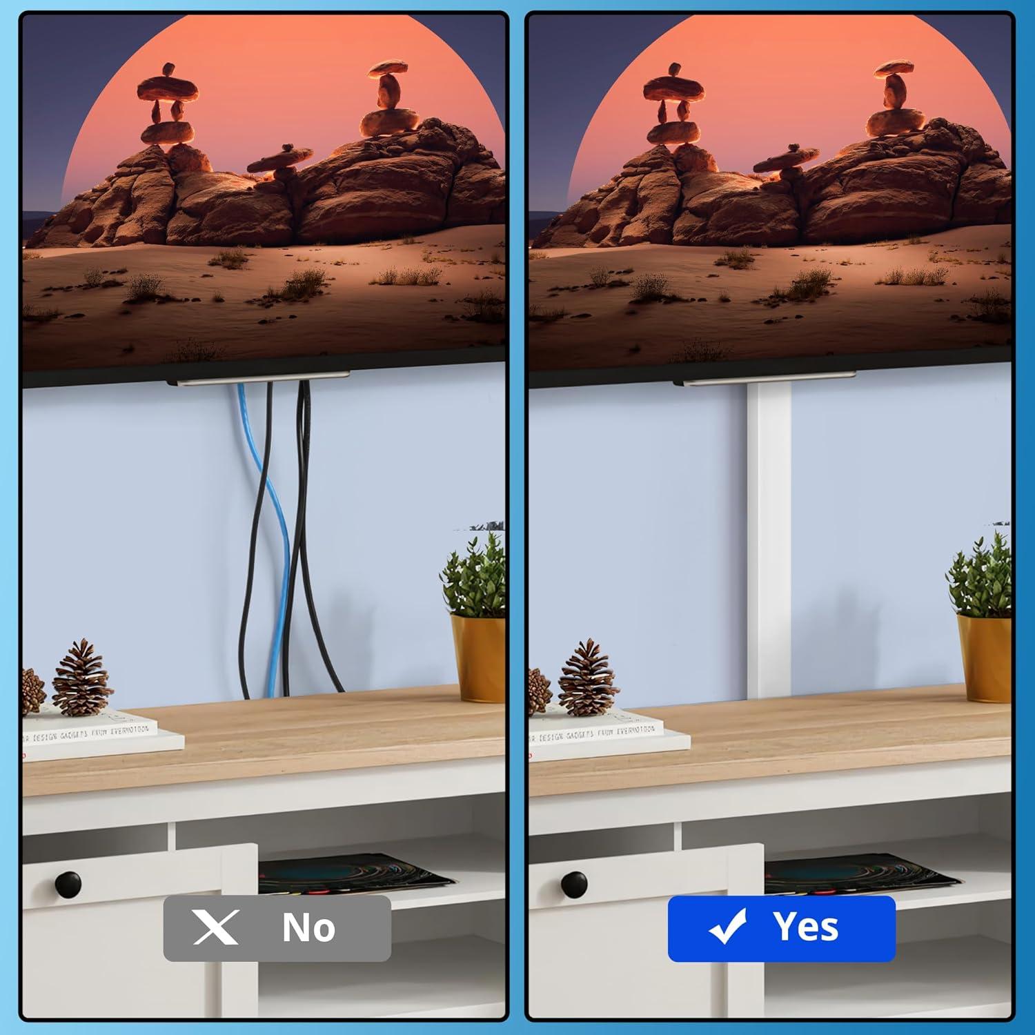 Cubierta de Cables ZhiYo 114,3 cm Blanca para 4 Cables