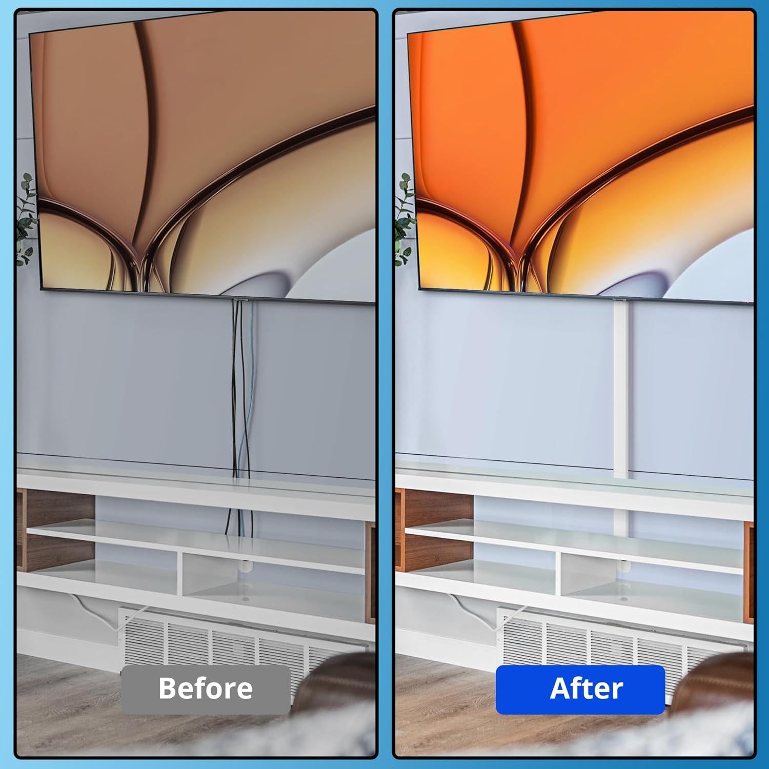 Cubierta de Cables ZhiYo 114,3 cm Blanca para 4 Cables