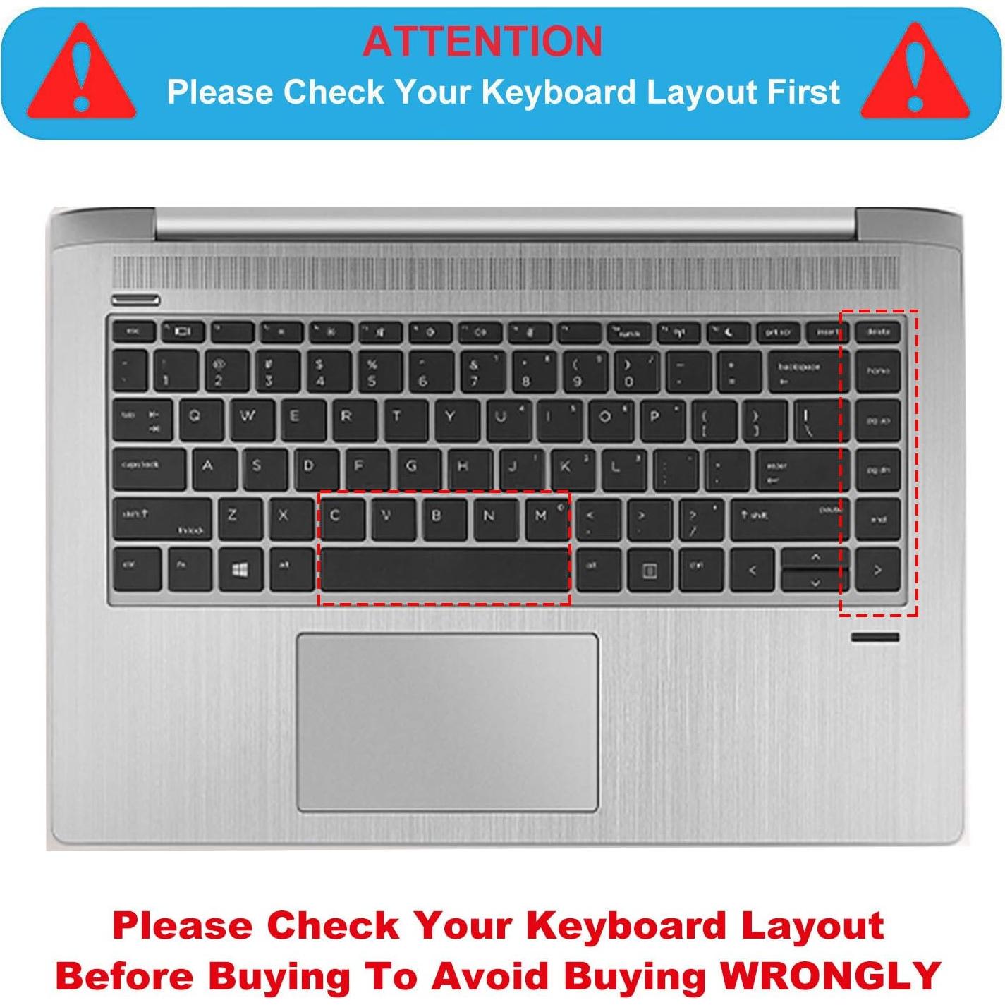 Cubierta de Teclado MUBUY-GOL para HP ProBook 14" Negra