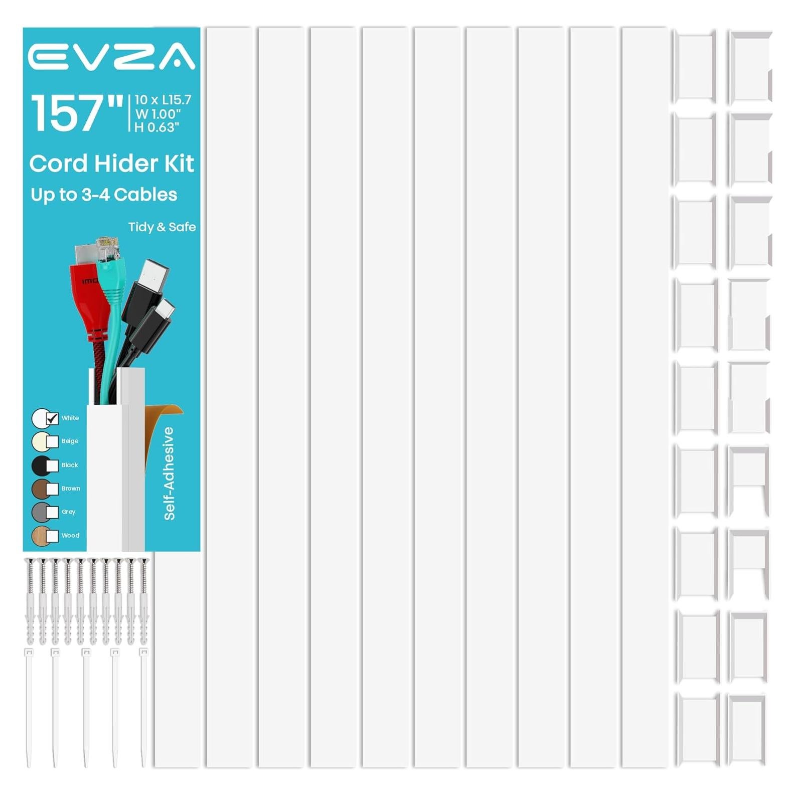 Ocultador de Cables EVZA 398,78 cm Pintable y Adhesivo