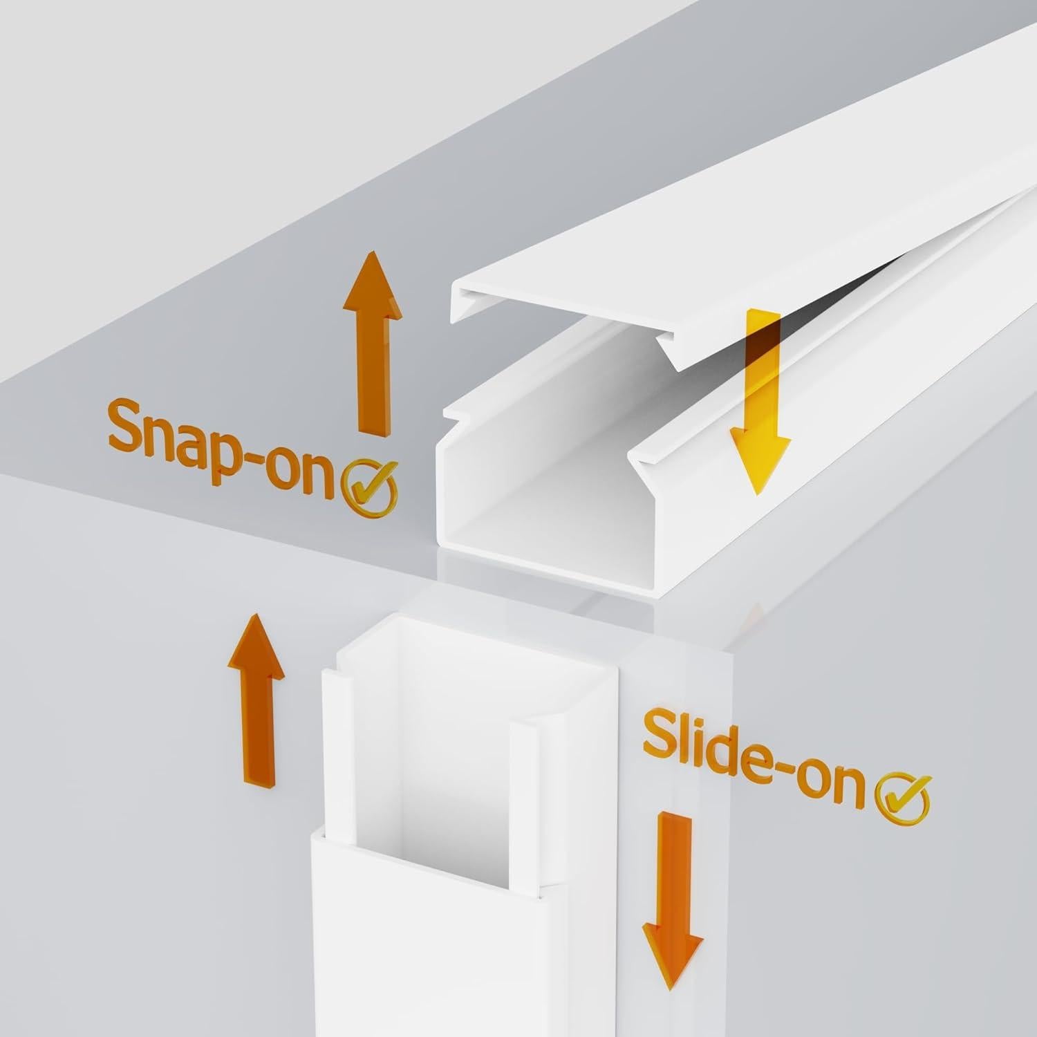 Ocultador de Cables EVZA 398,78 cm Pintable y Adhesivo