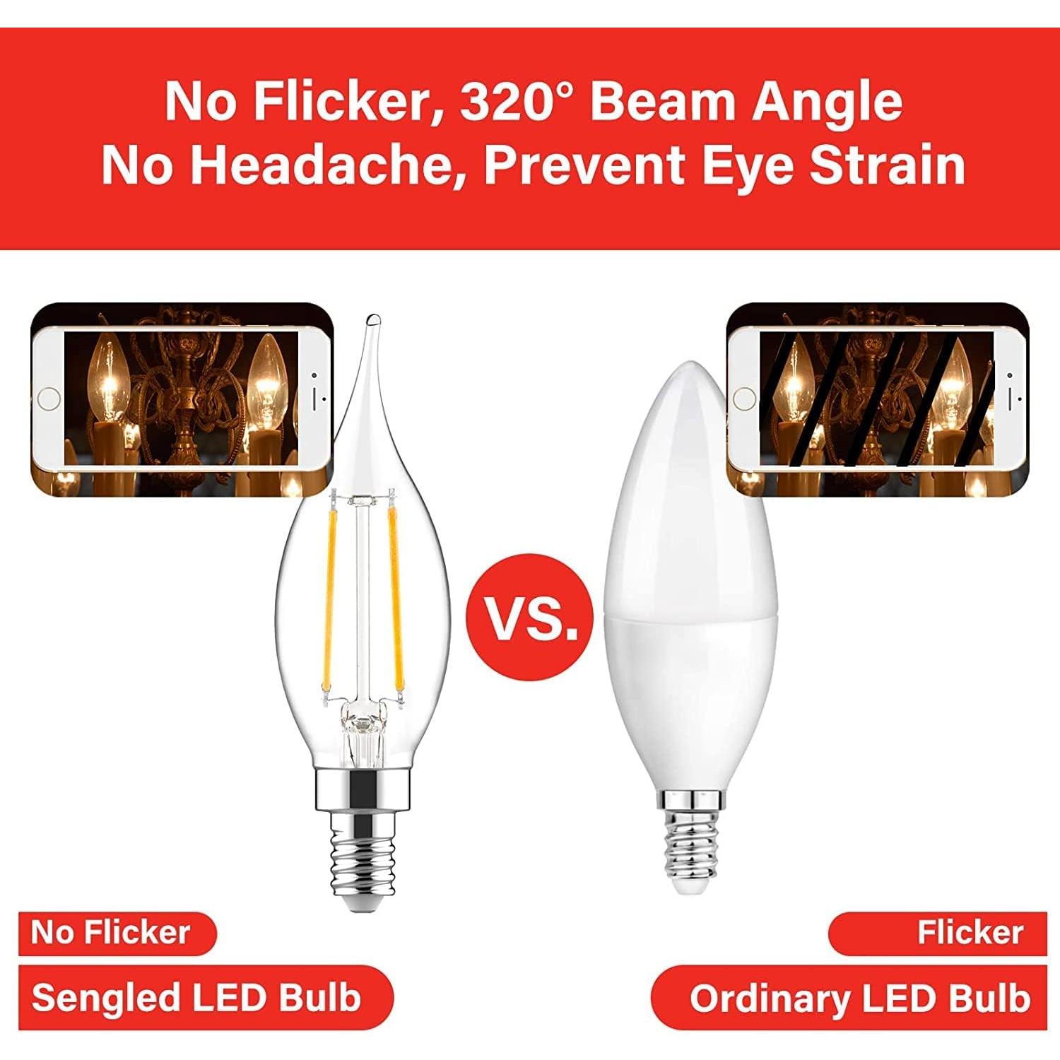 Bombillas LED Candelabra Dimmable Sengled CA10 40W 24 Pzas