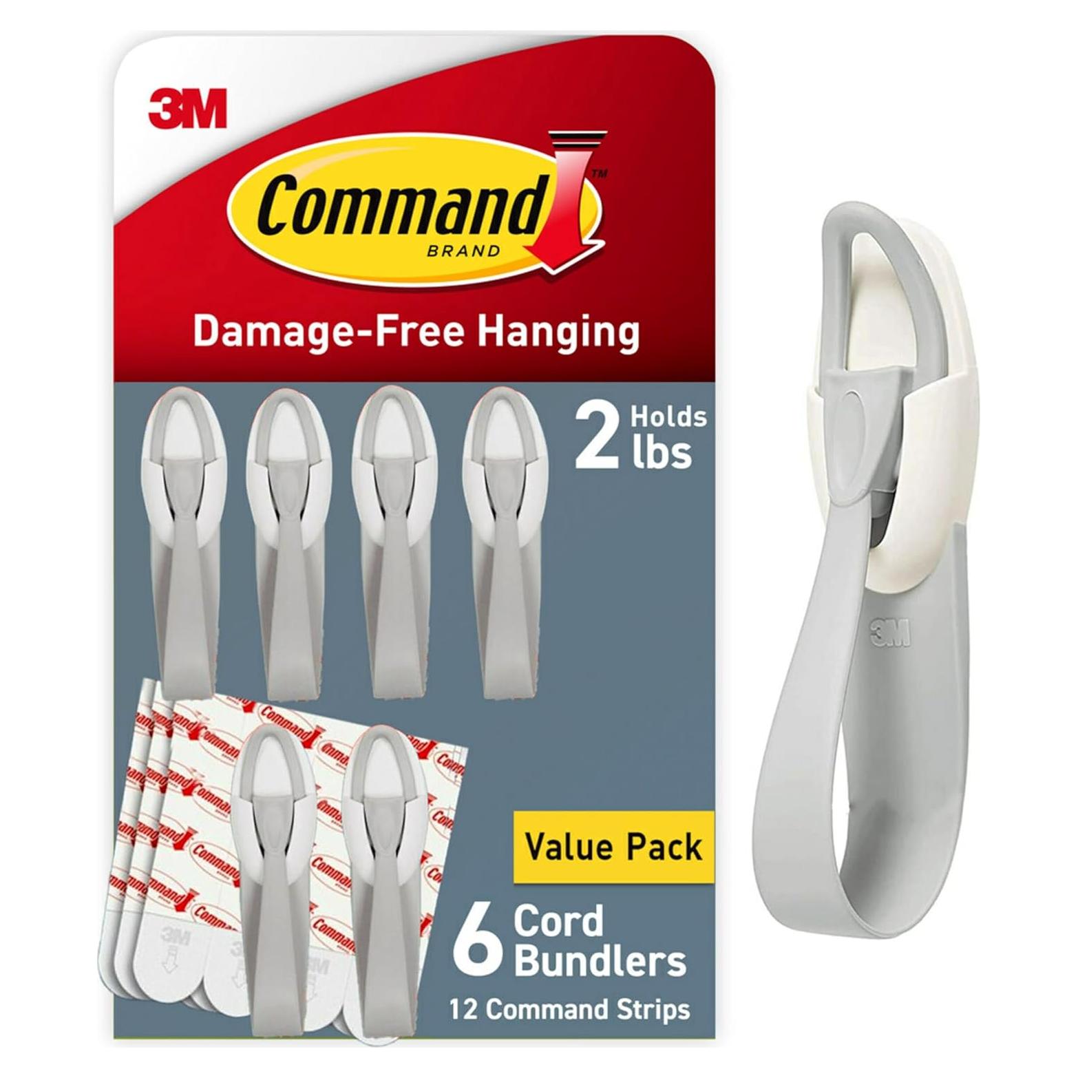 Organizador de Cables Command Blanco 6 Piezas Sin Daños