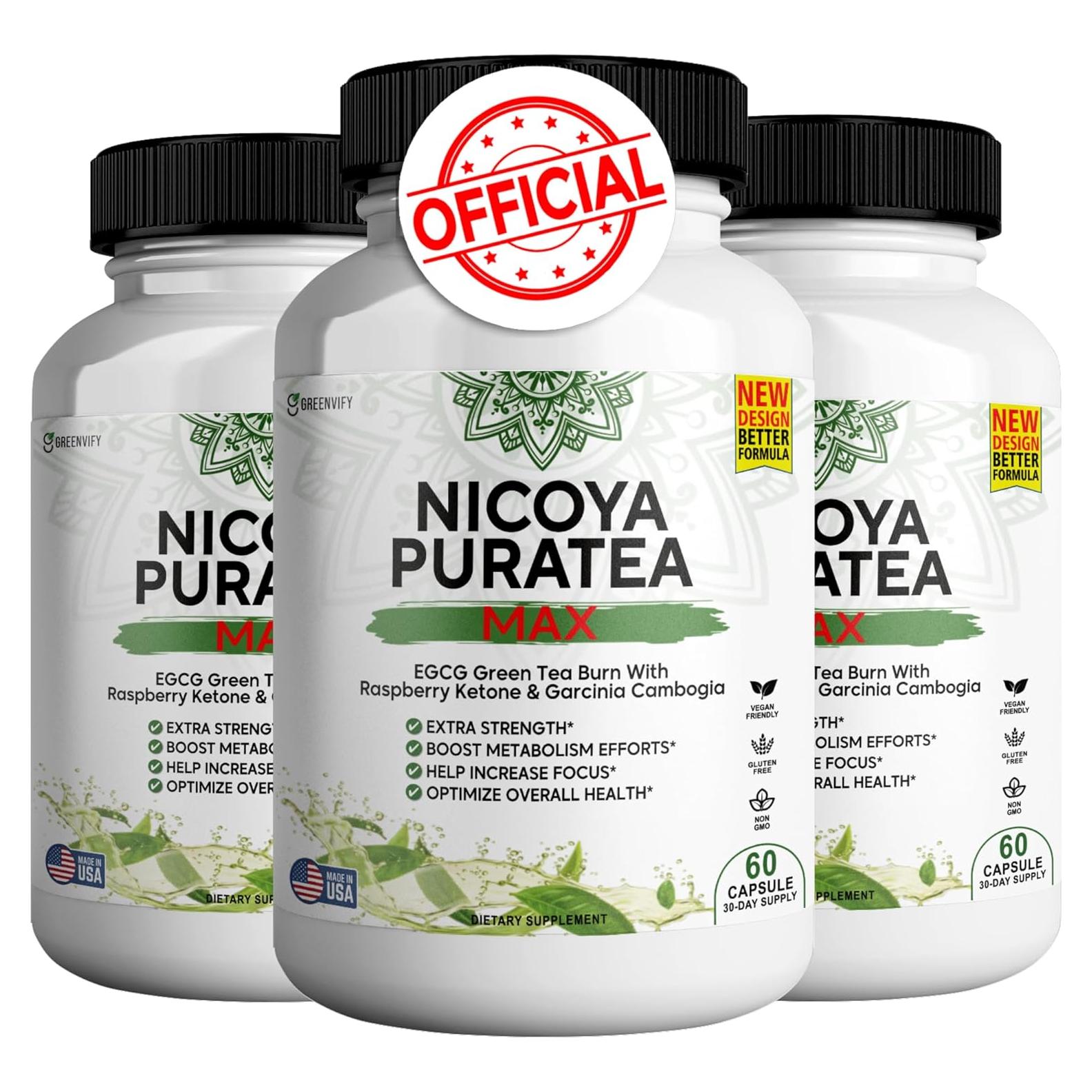 Suplemento Vegano GREENVIFY PuraTea Max 180 Cápsulas Antioxidantes