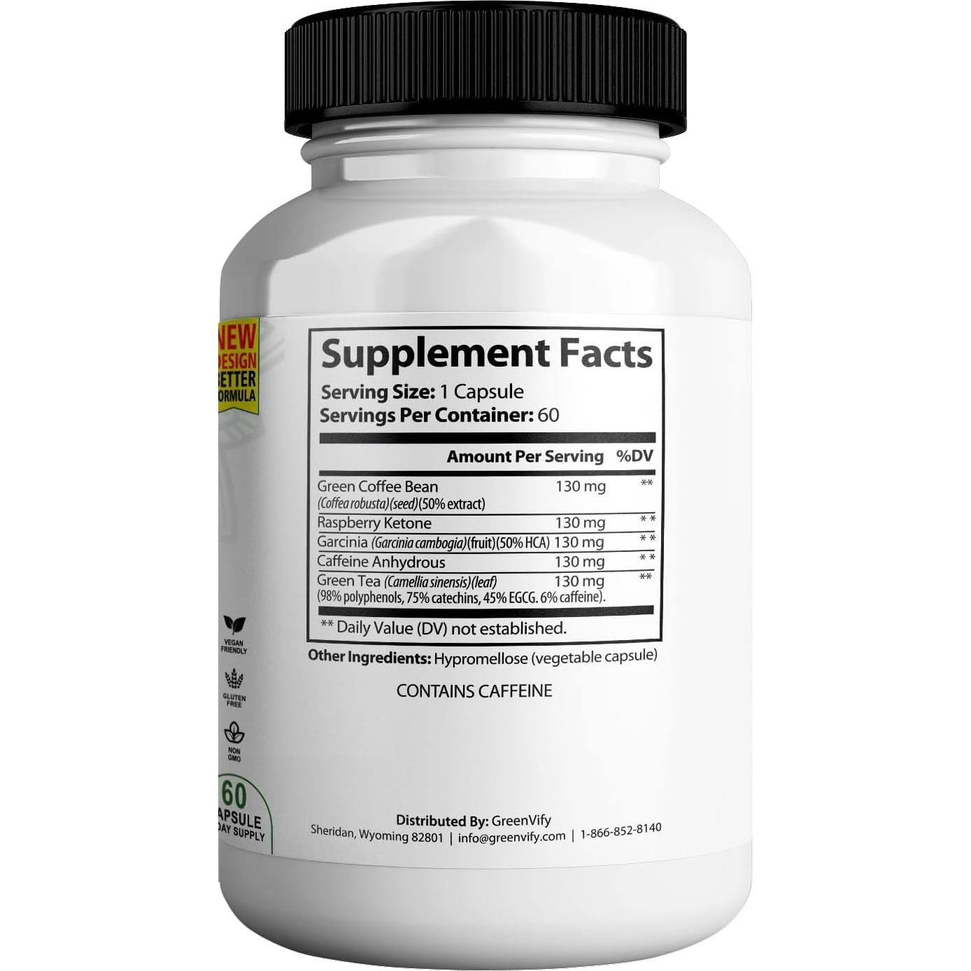 Suplemento Vegano GREENVIFY PuraTea Max 180 Cápsulas Antioxidantes