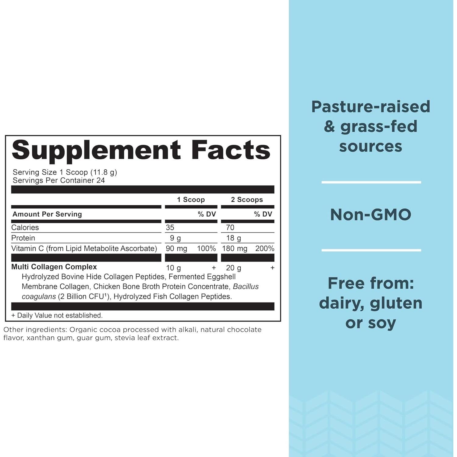 Polvo de Colágeno Hidrolizado Nutrición Antigua Chocolate 24 Porciones