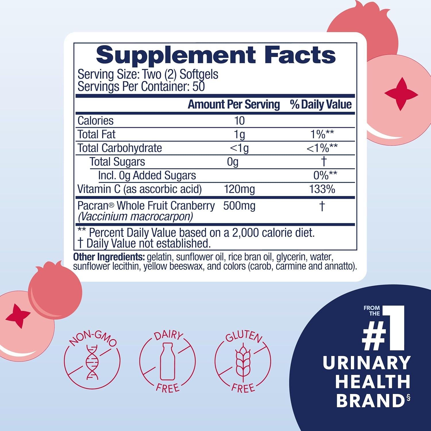 Suplemento de Arándano AZO 100 Cápsulas Blandas Sin Azúcar