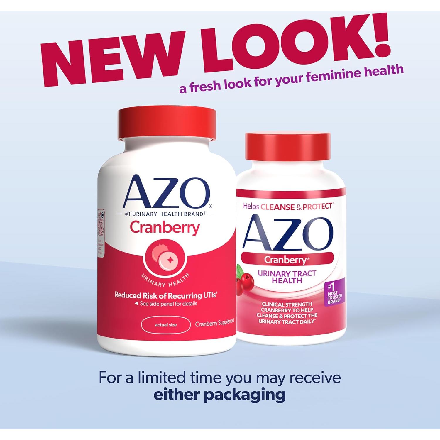 Suplemento de Arándano AZO 100 Cápsulas Blandas Sin Azúcar