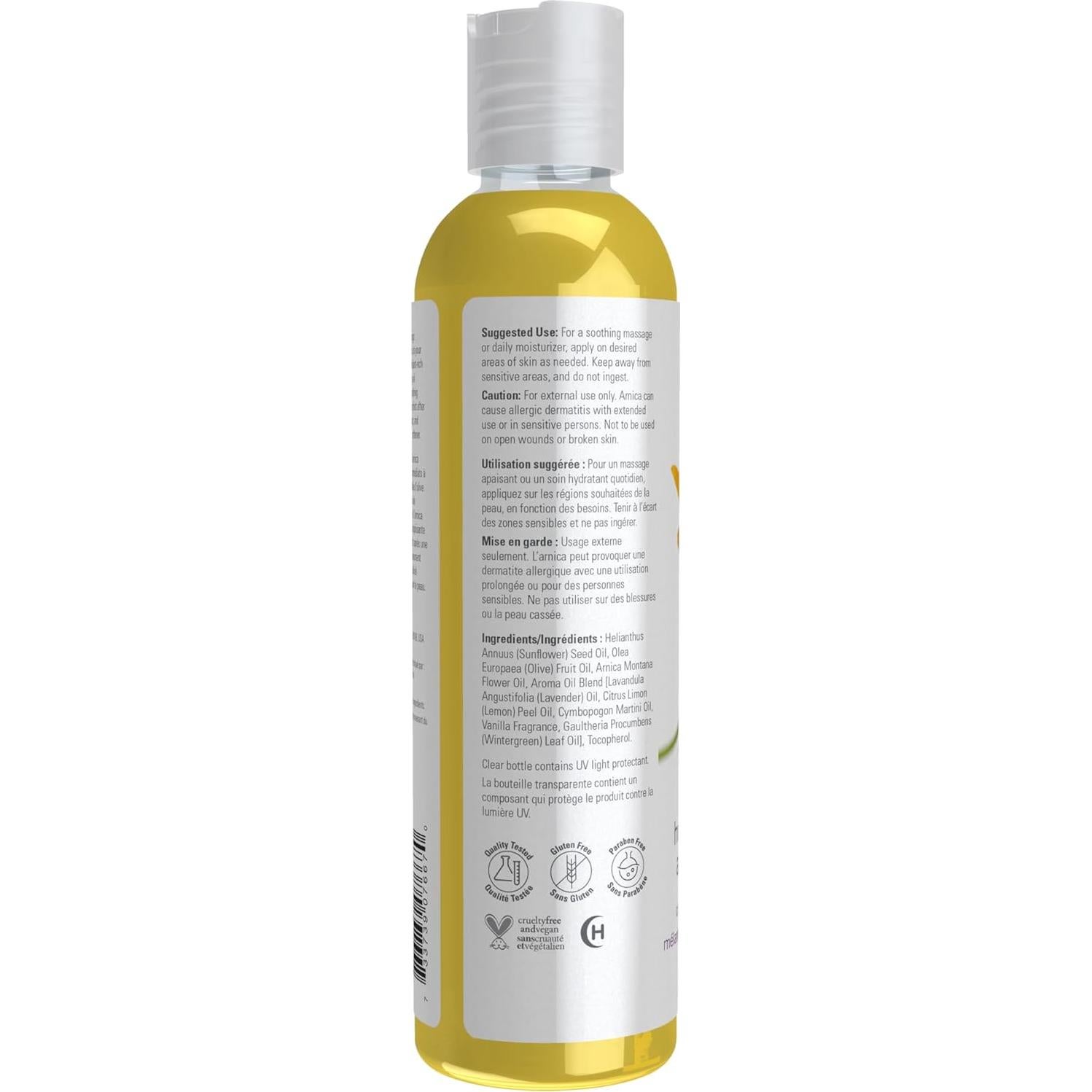 Aceite de Masaje Calmante Arnica NOW Solutions 226.8g