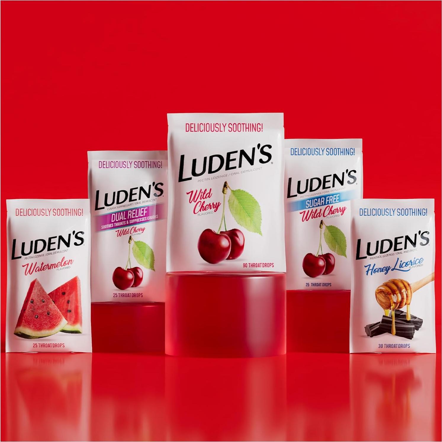Pastillas para la Garganta Luden - Miel y Cereza Silvestre - 120 Unidades
