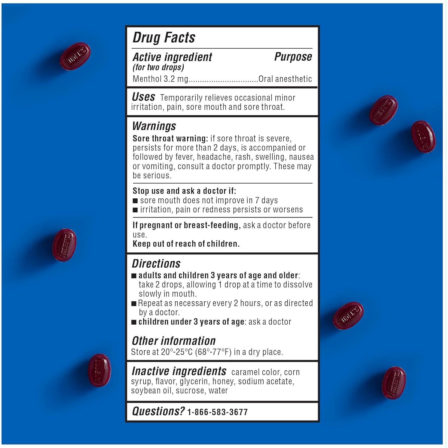 Pastillas para la Garganta Luden - Miel y Cereza Silvestre - 120 Unidades