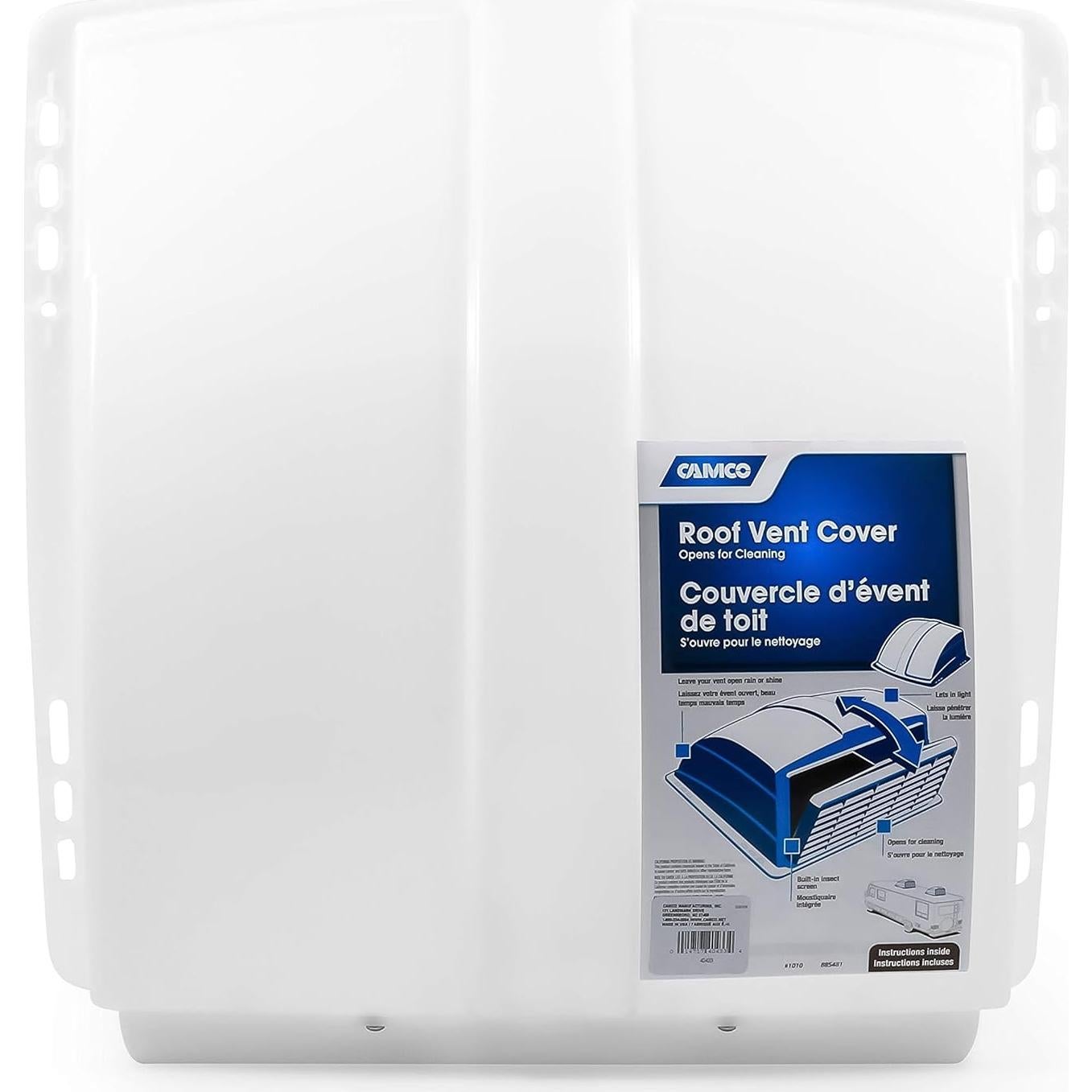 Cubierta de Ventilación de Techo Camco 40431 Blanca 49x48 cm