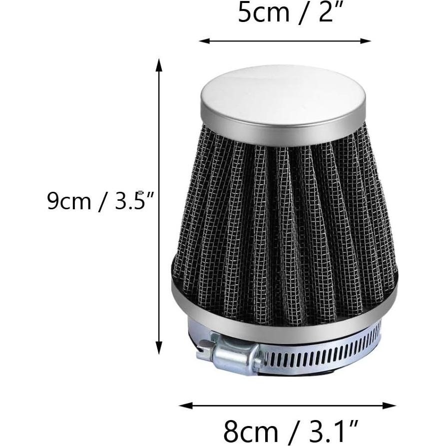 Filtro de Aire Frío Mini Cono 38mm ESUPPORT para Coche