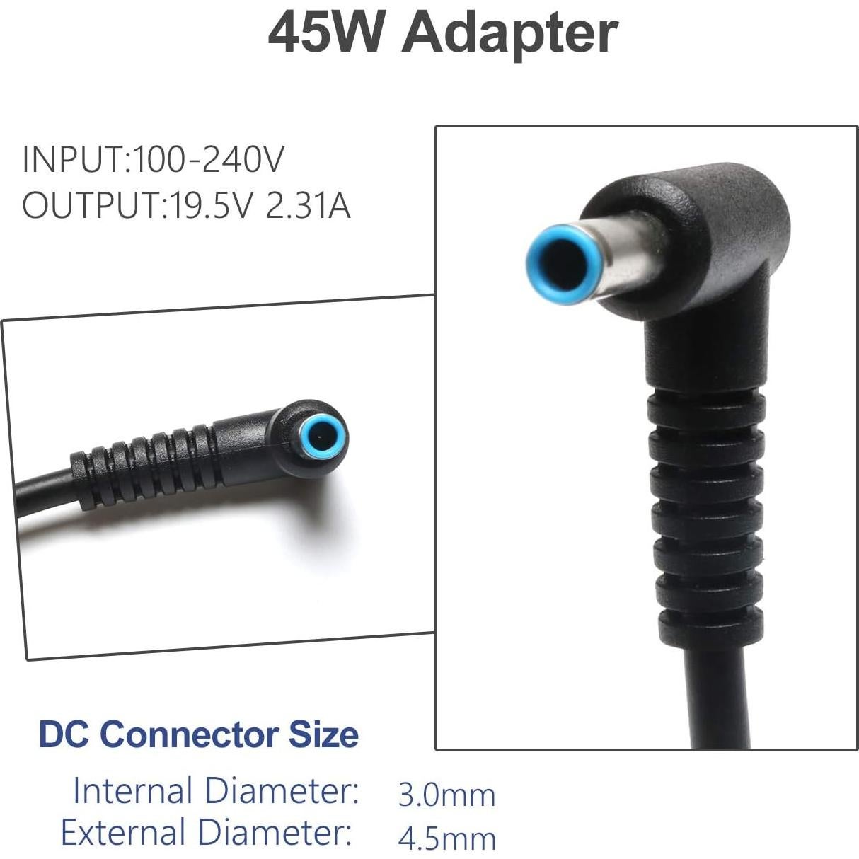 Cargador 45W HP Pavilion 19.5V 2.31A con Cable