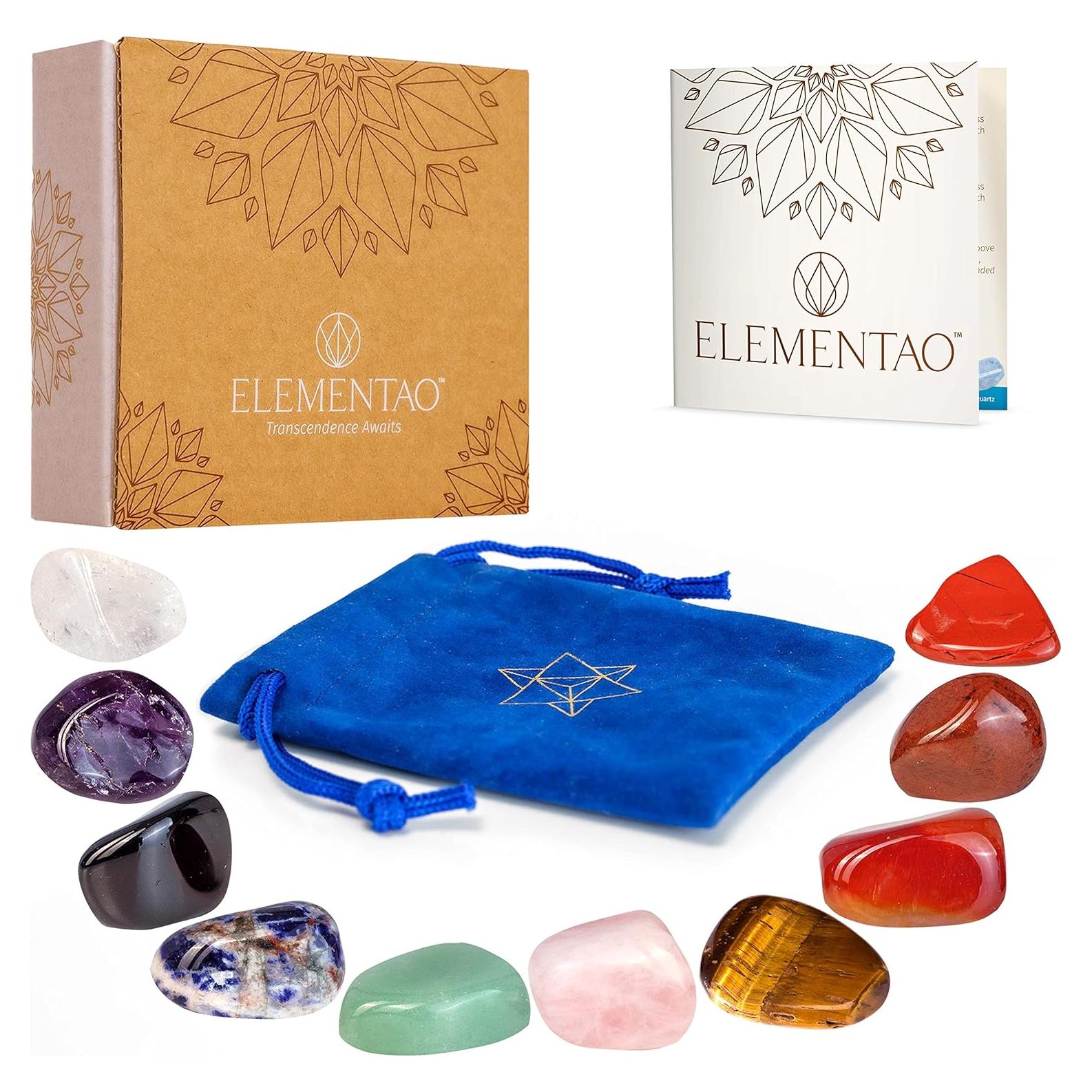 Conjunto de 10 Cristales de Chakra Elementao - Piedras Sanadoras